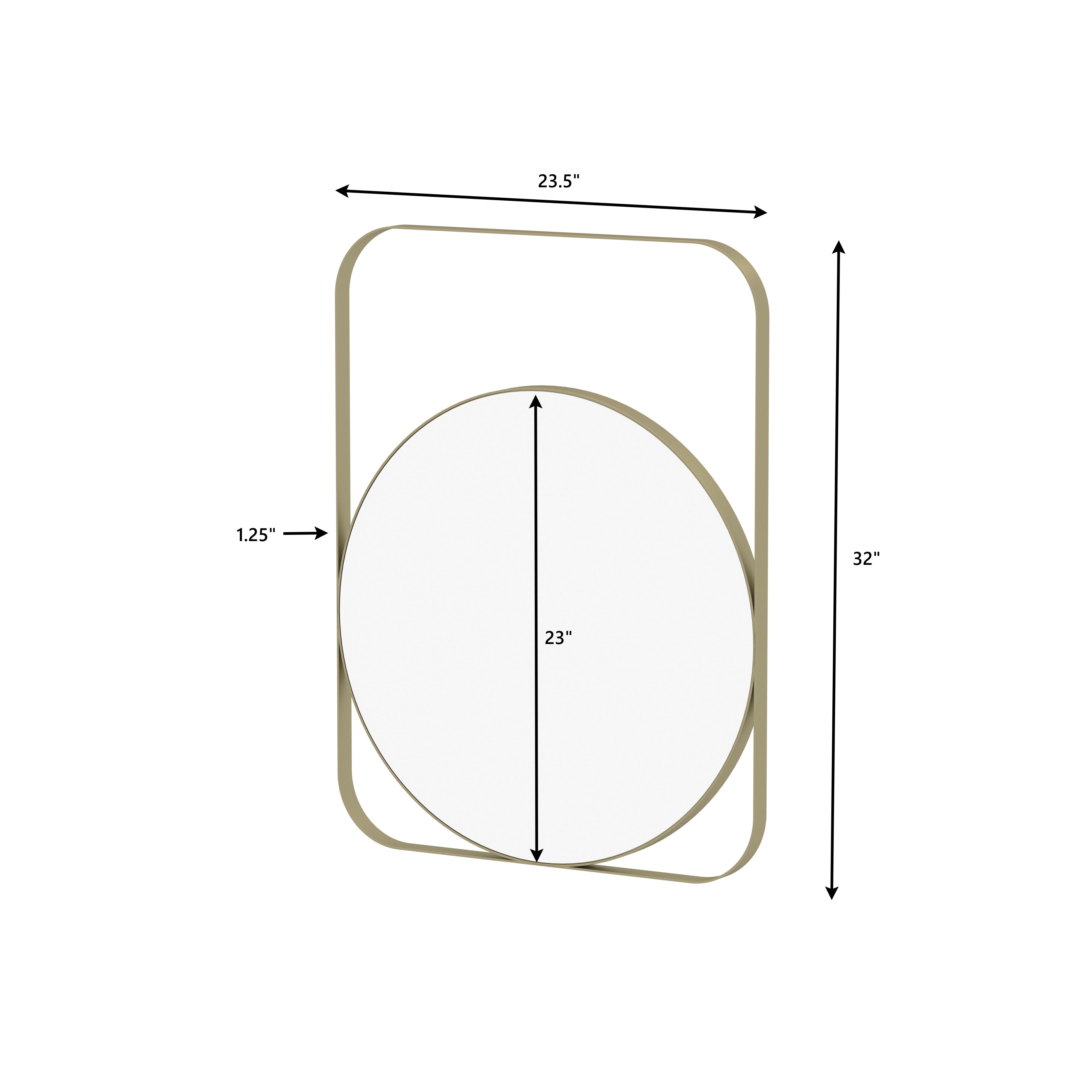 Geometric Layered Metal Mirror - Gold Frame Wall Mirror Mirror