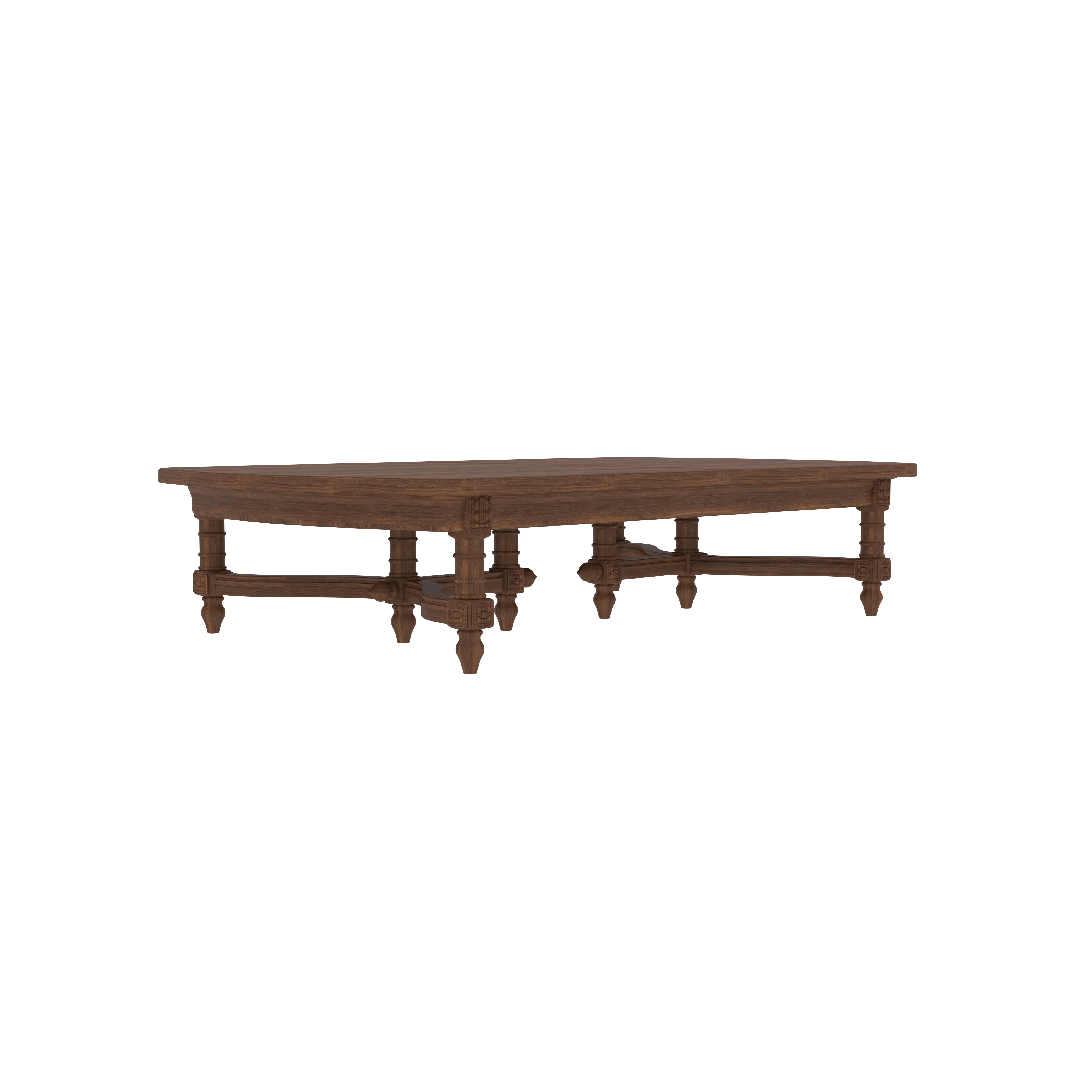 Handcrafted Oval Dining Set - Traditional Wooden Chairs with Red Upholstery (6 Seater) Japanese Dining Set