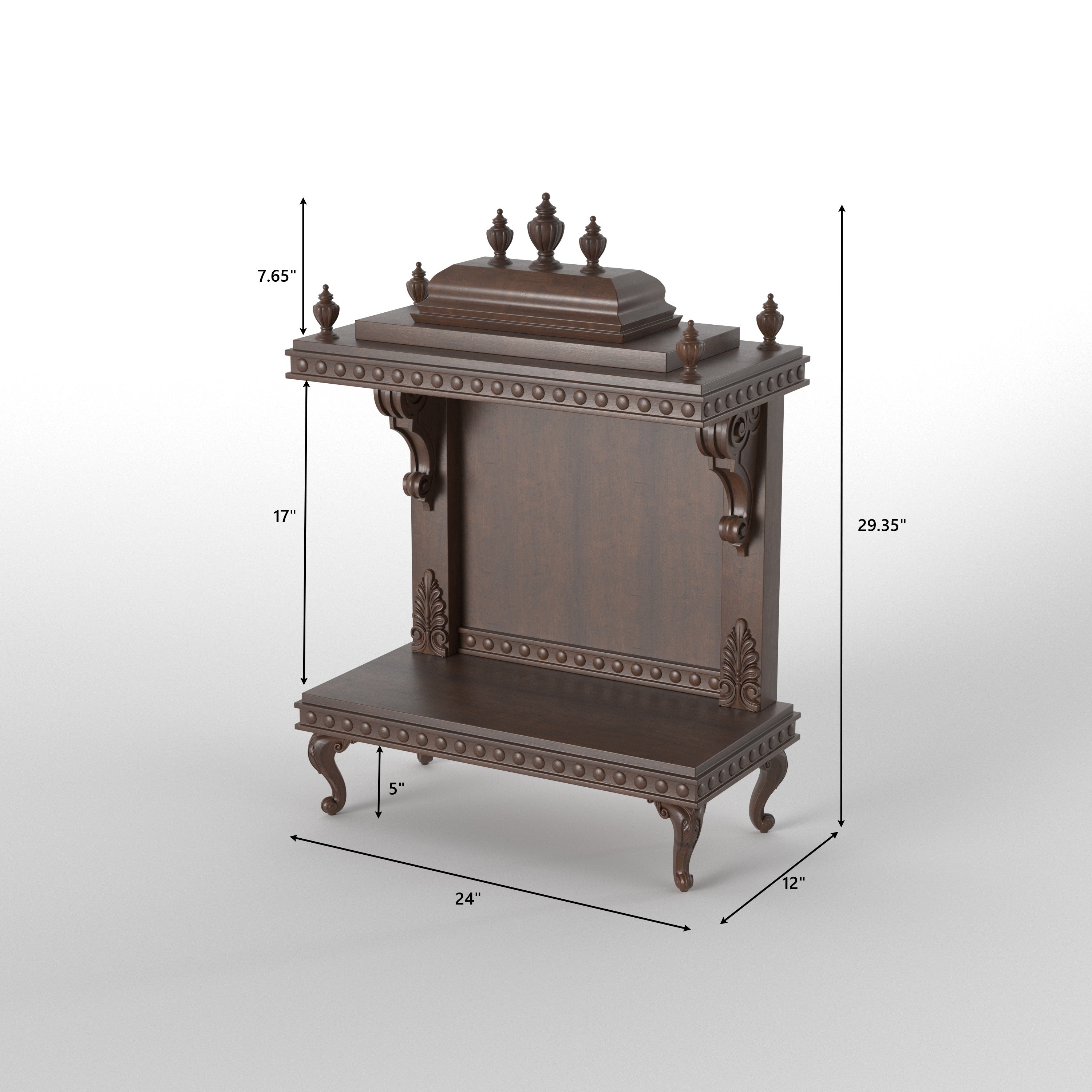 Classic Freestanding Temple Mandir with Ornamental Detailing Temple