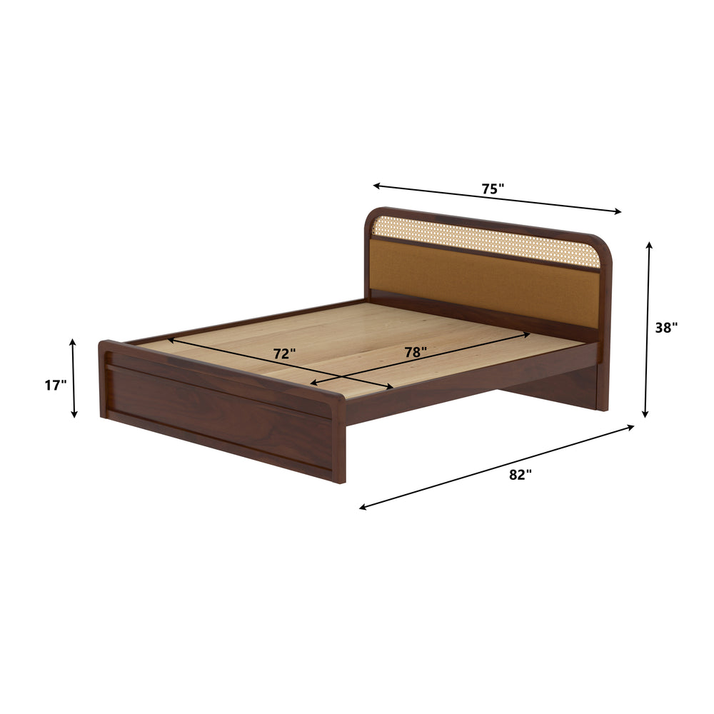 Rattan Cane King Size Bed