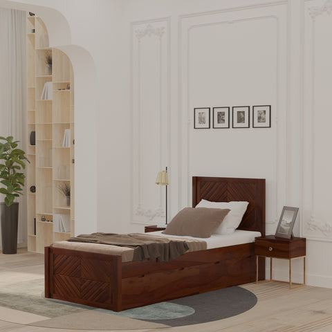 Scandinavian Classic Single Storage Bed