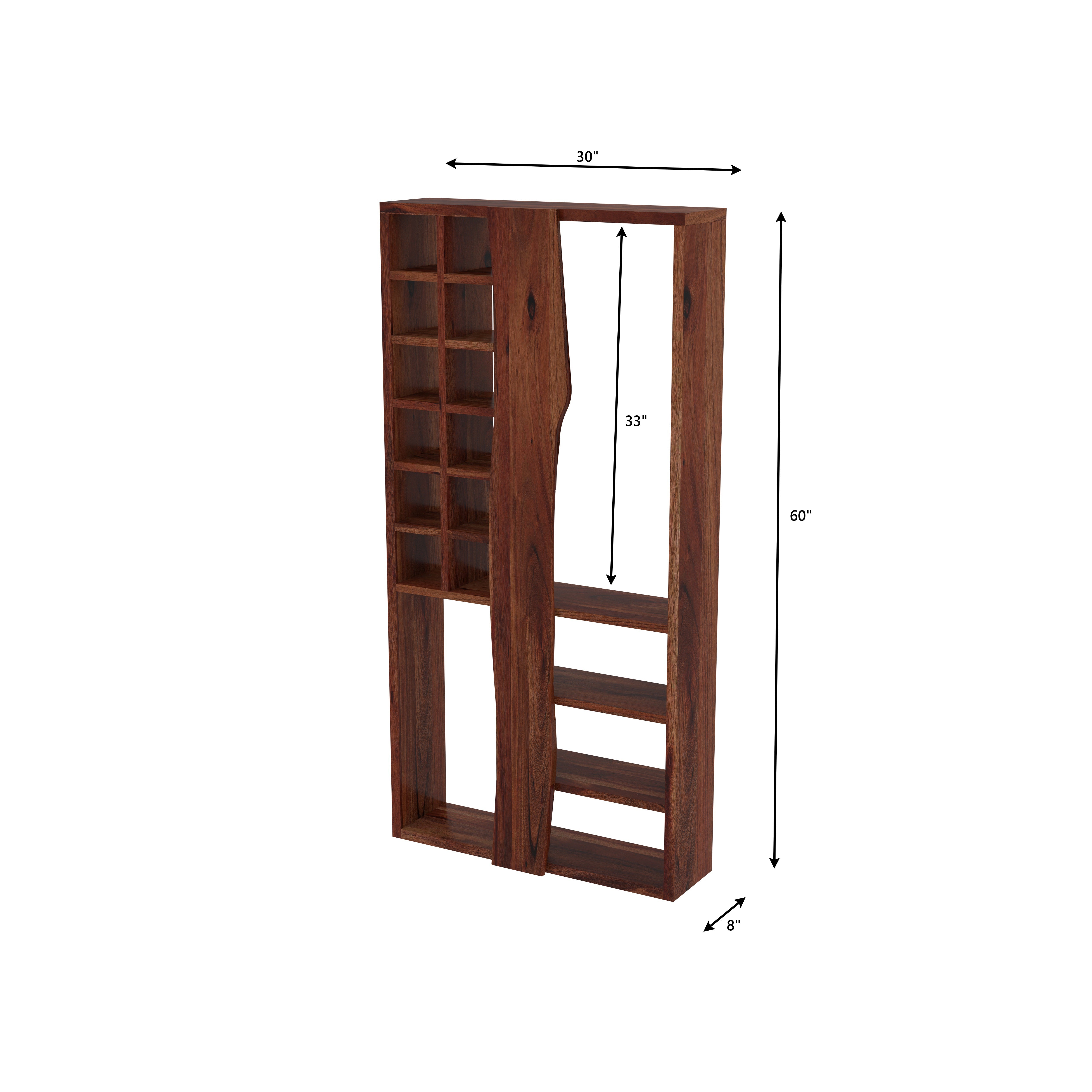Wall-Mounted Display Shelf with Mixed Compartments Wall Rack