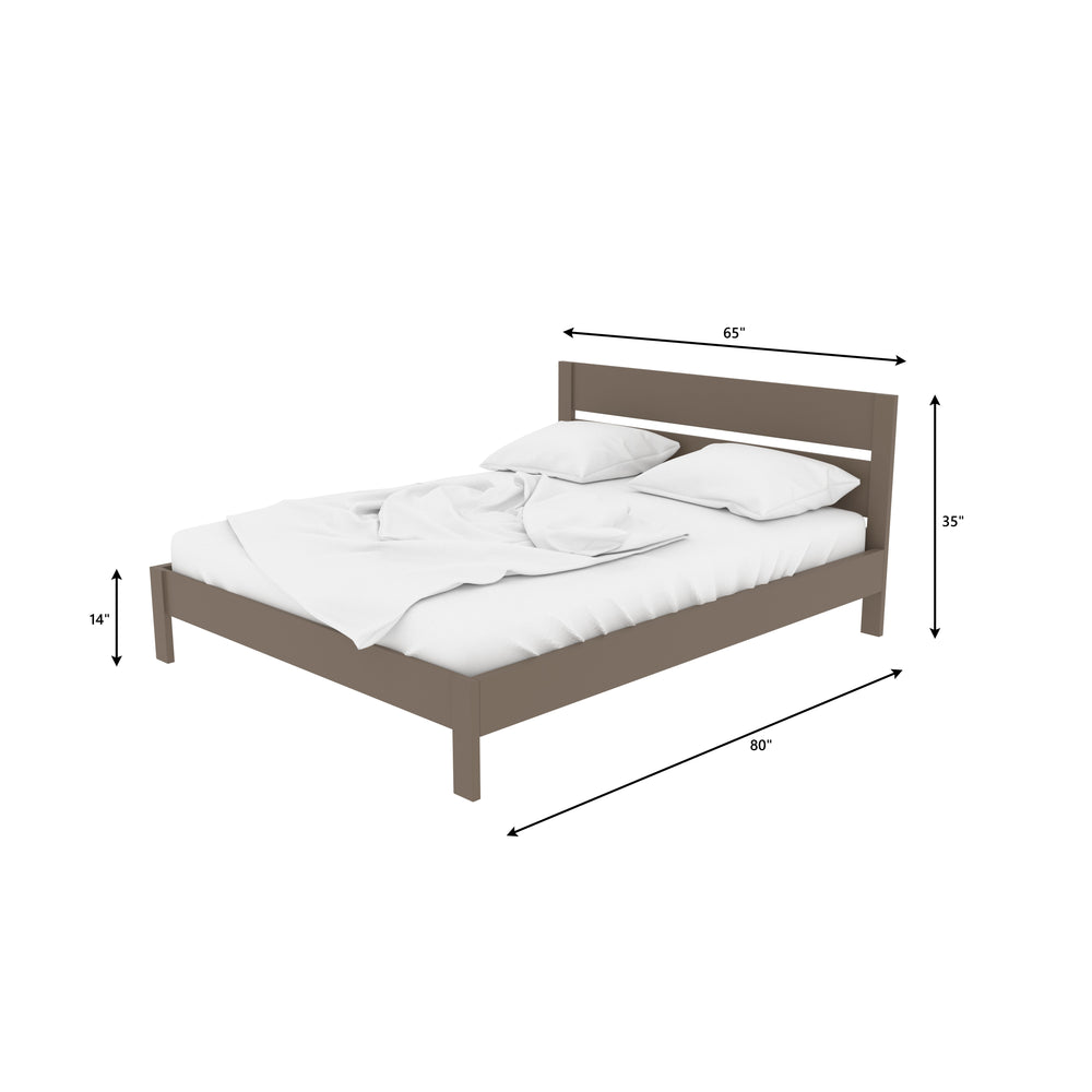 Minimalist Wooden Bed Frame with Low Headboard | Sleek & Sturdy Design