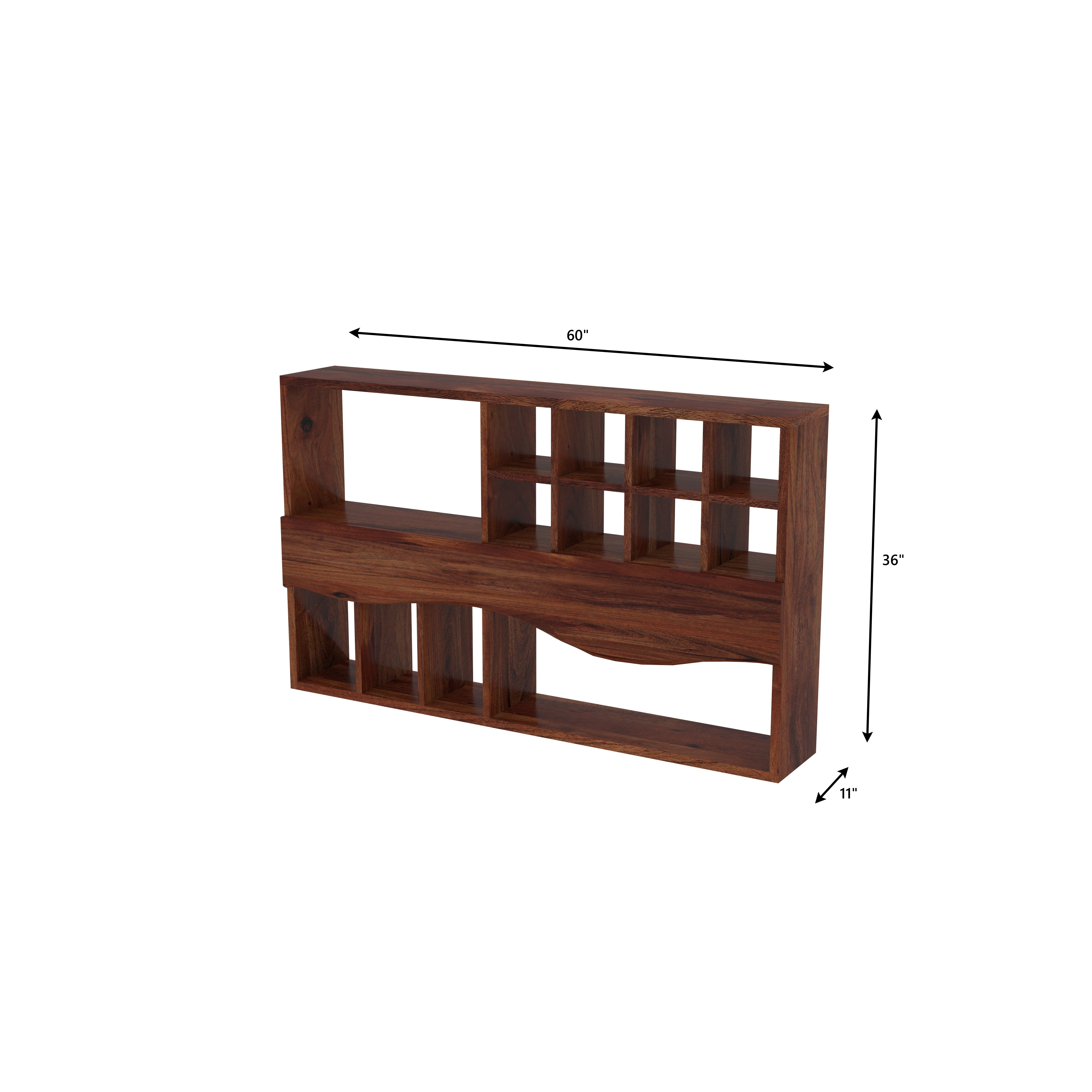 Wall-Mounted Shelf with Mixed Compartments & Divider Wall Rack