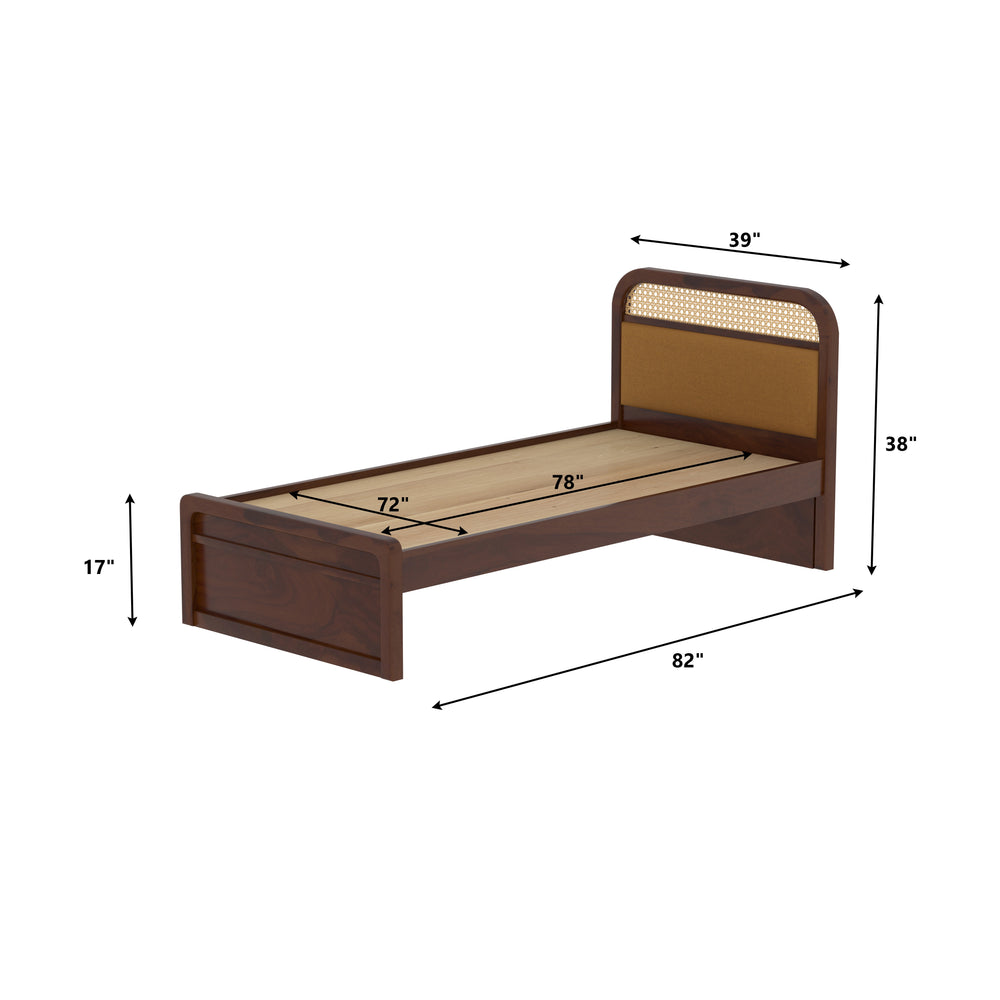 Luxury Rattan Single Bed