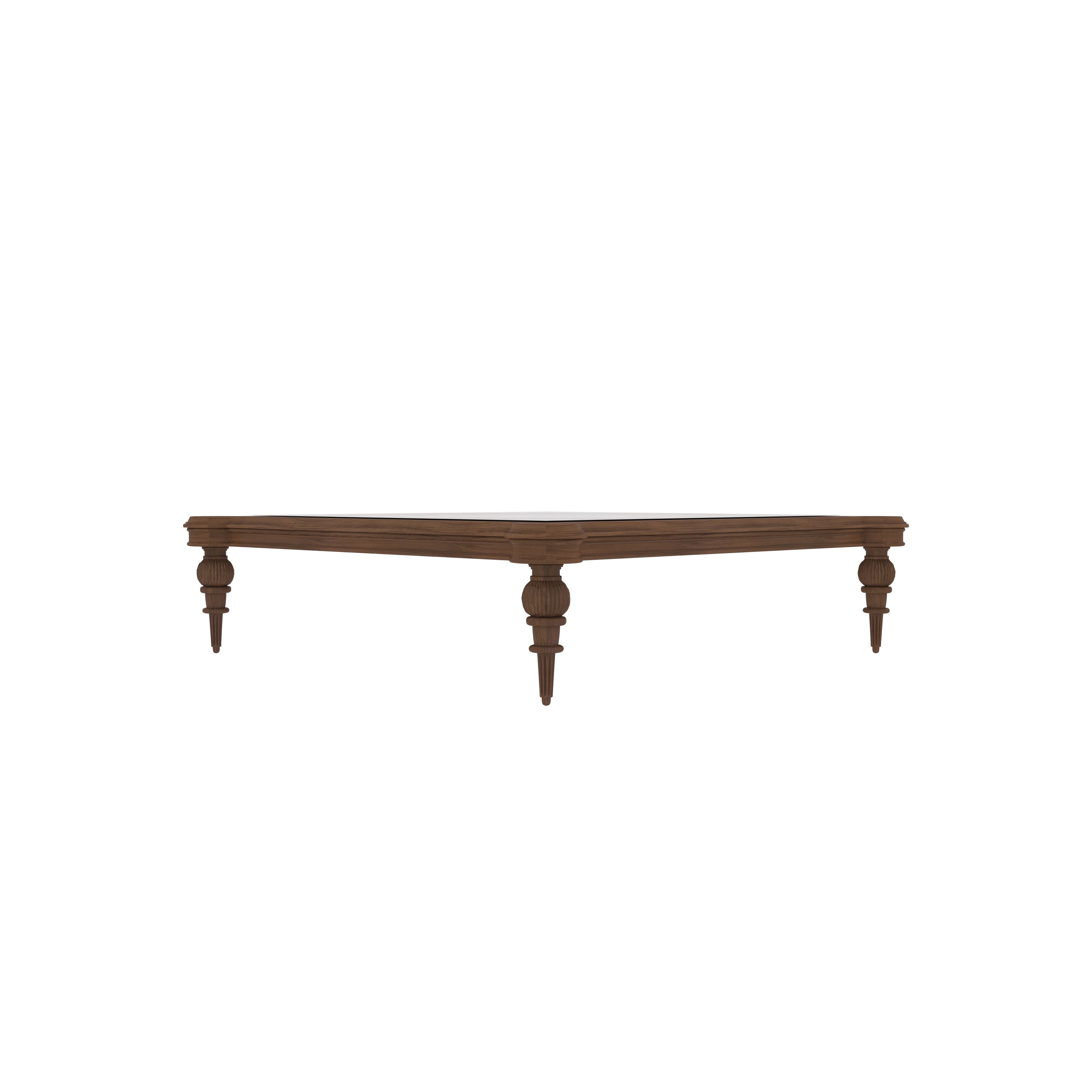 Handcrafted Low-Height Dining Set - Marble Top Table with Cushioned Floor Seating (4 Seater) Dining Set
