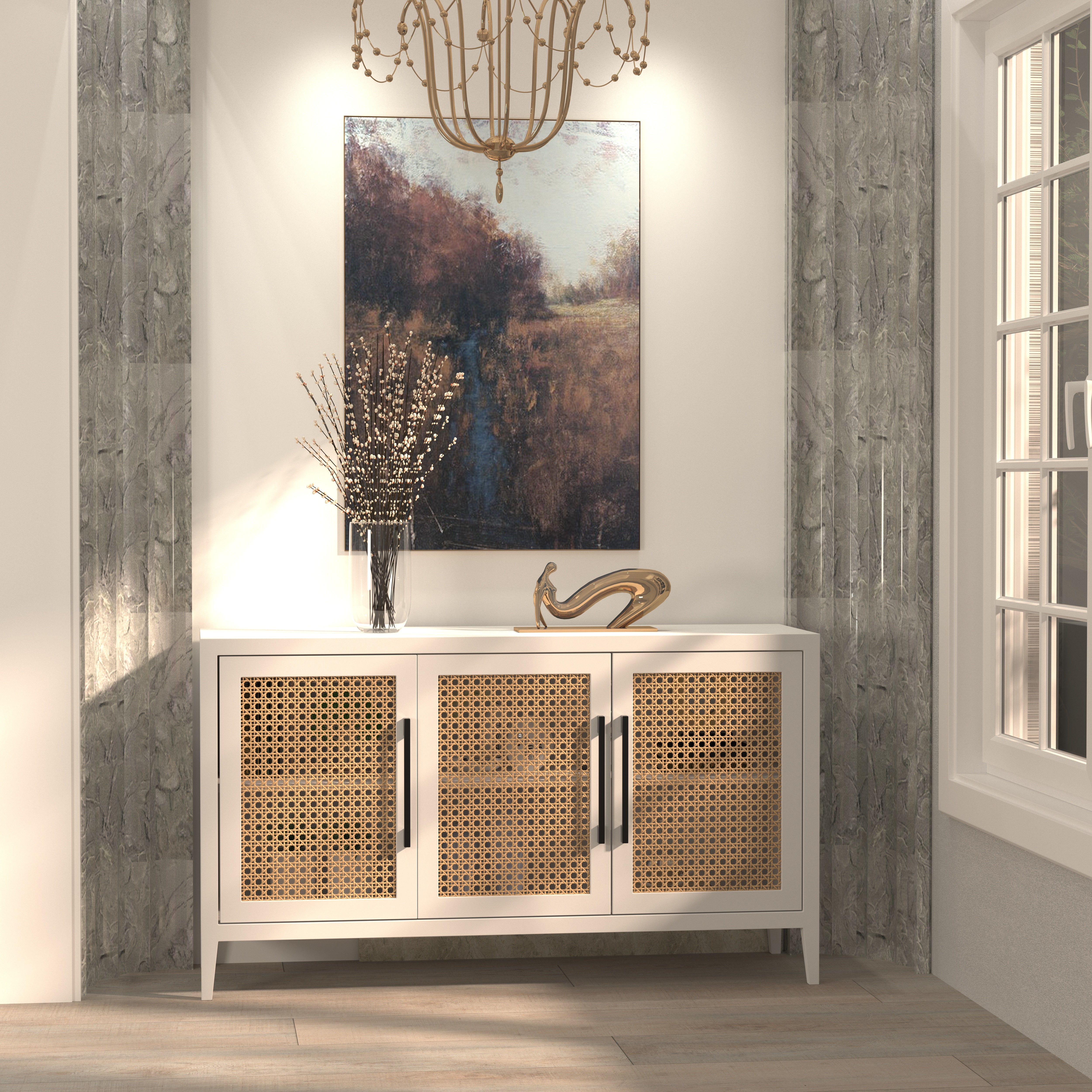 Florence Cane Panel Sideboard Cupboard