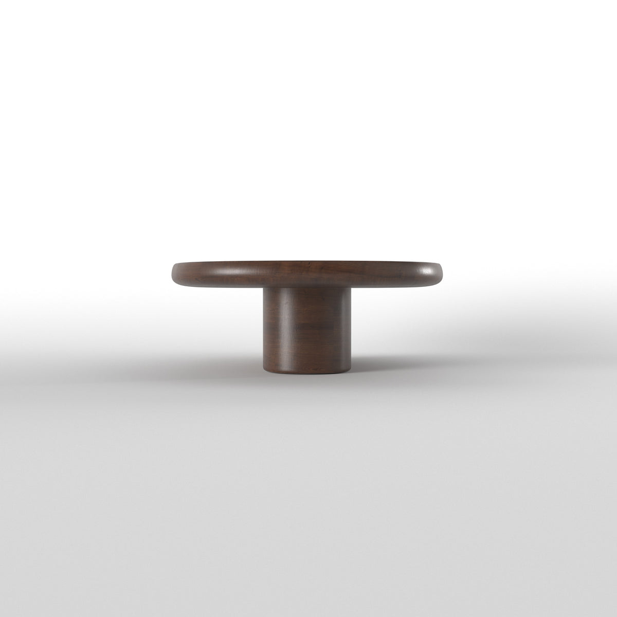 Sculptural Oval Dining Table with Central Pedestal