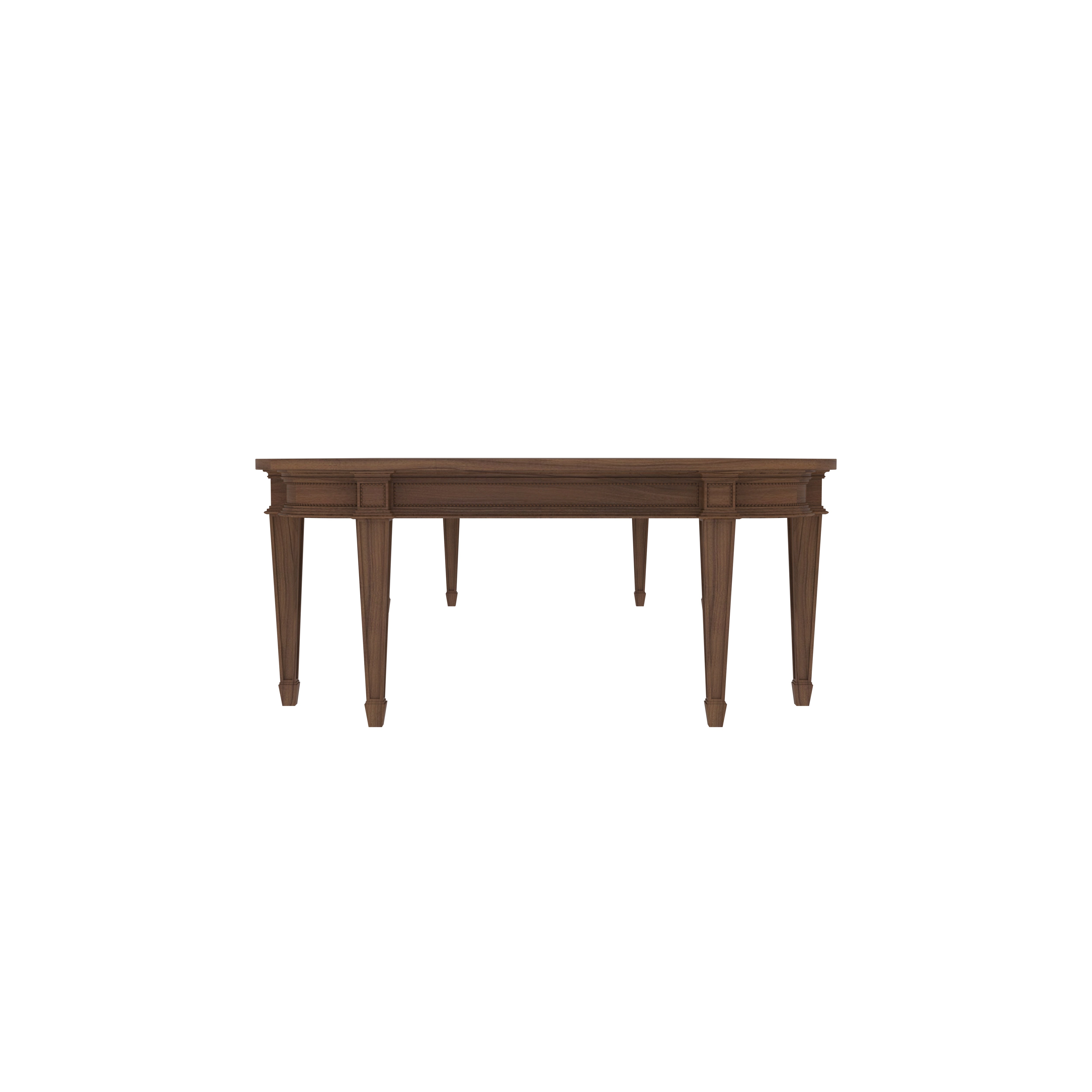 Handcrafted Wooden Dining Set - Ornate Carved Chairs with Cream Upholstery (6 Seater) Japanese Dining Set