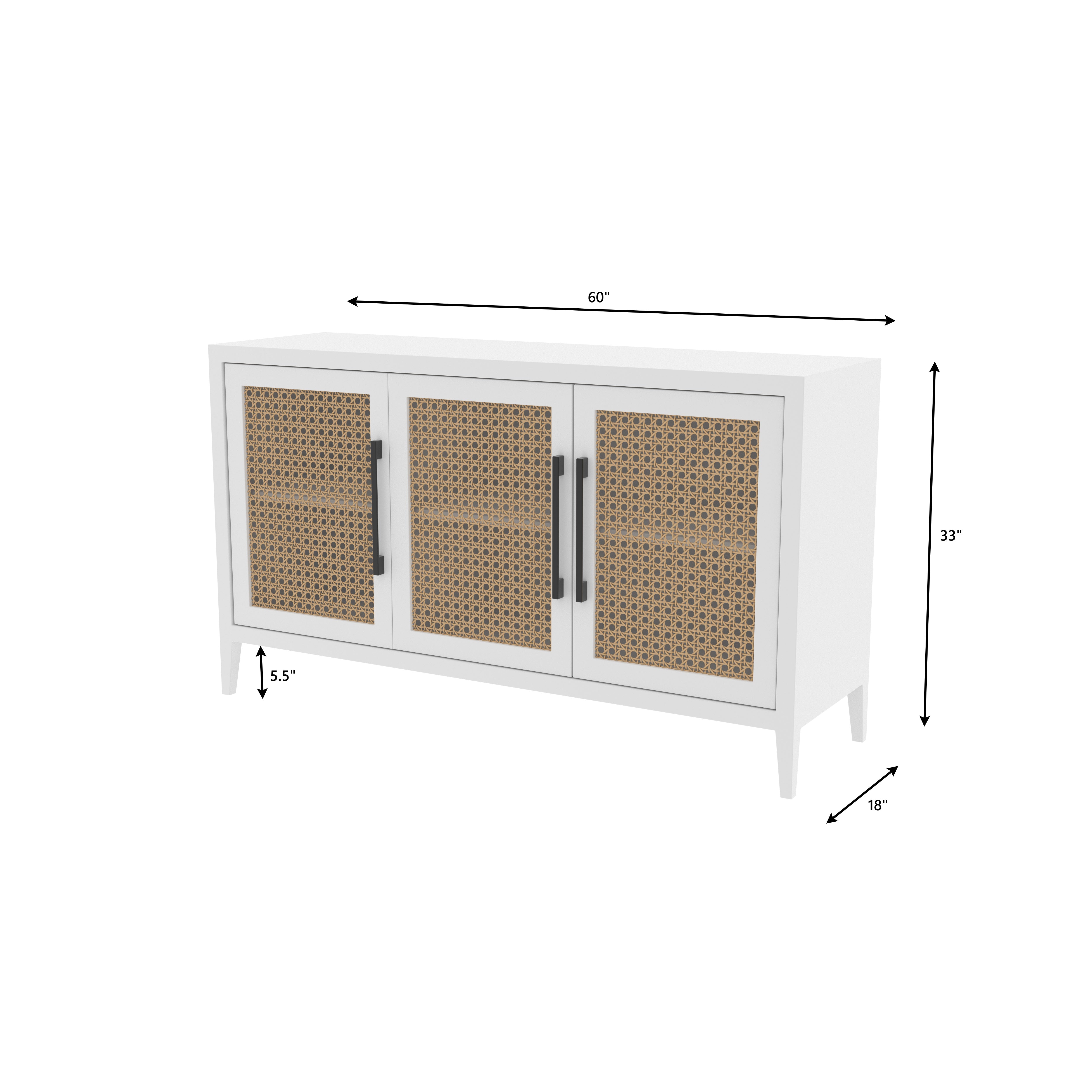 Florence Cane Panel Sideboard Cupboard