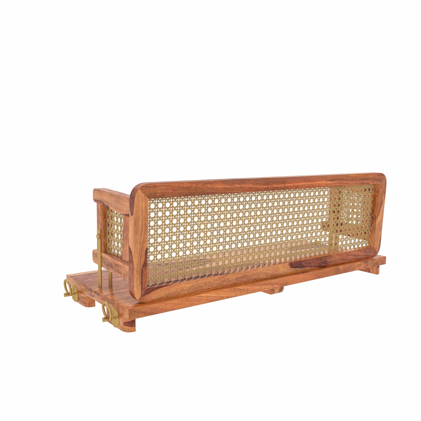 Classic Reversible Cane Back Wooden Handmade Swing for Home Swing