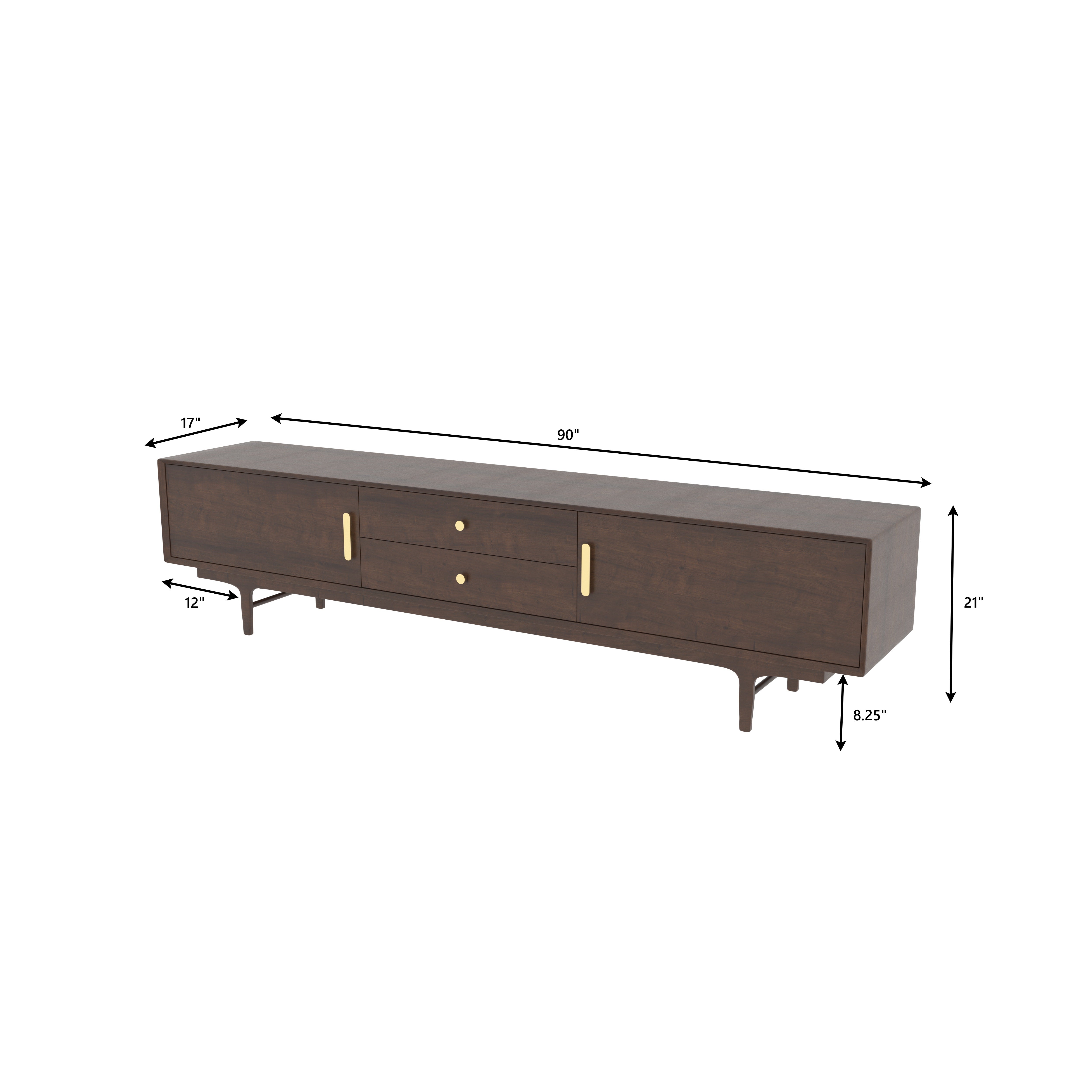 Modern TV Stand with Storage - Mid-Century Entertainment Unit Tv stand