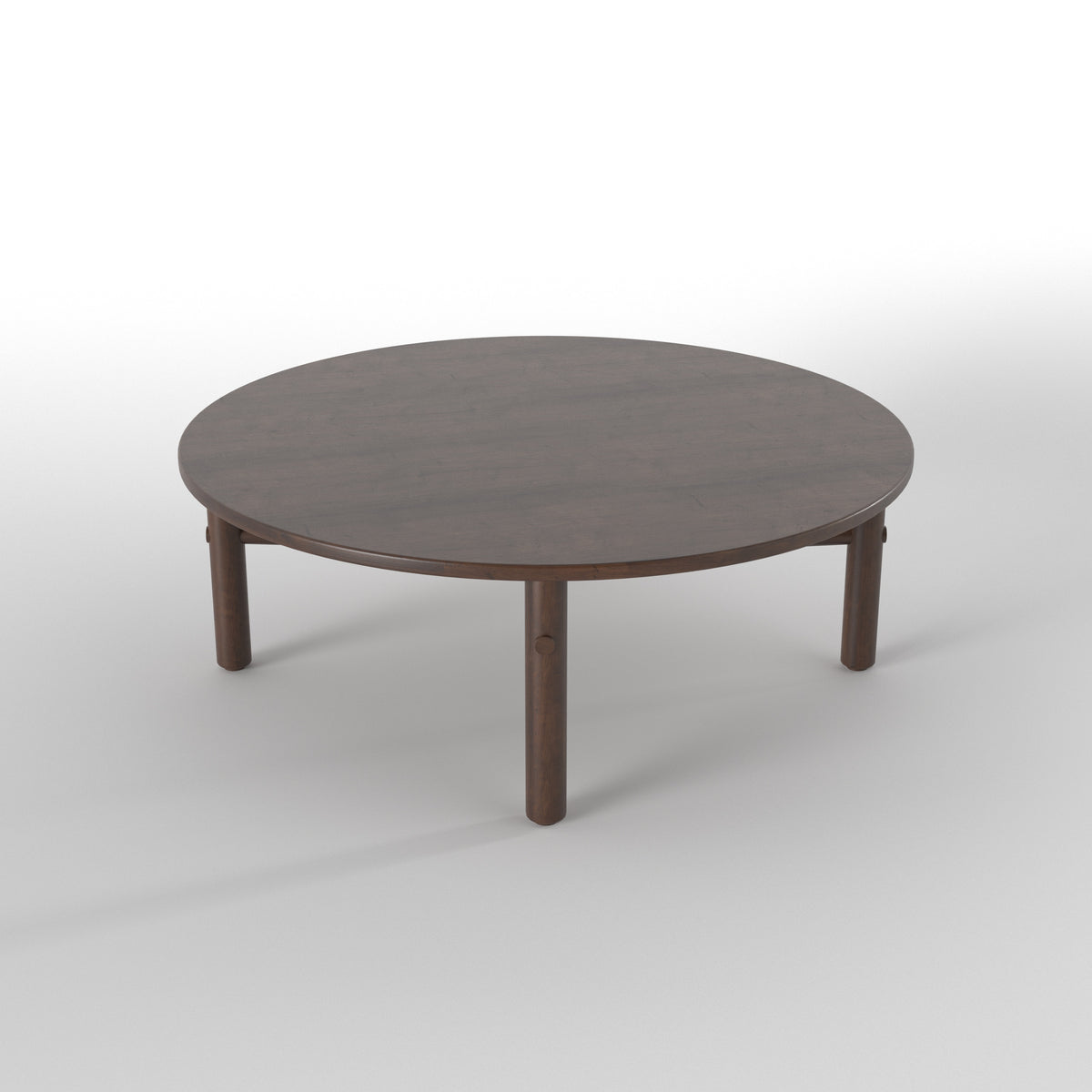 Round Dining Table with Ribbed Base and Curved Armchairs Japanese Dining Set