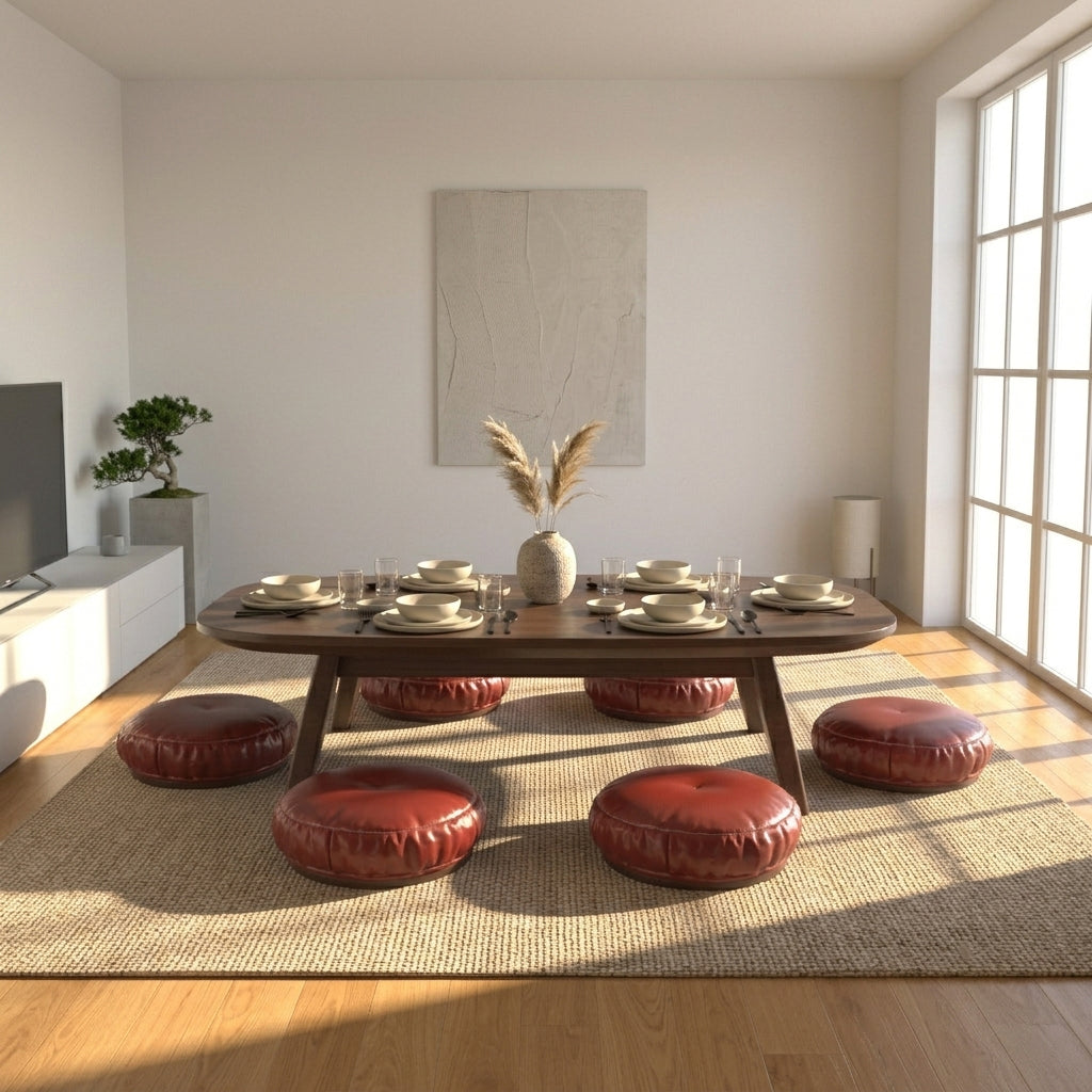 Contemporary Longline Dining Table with Angled Support