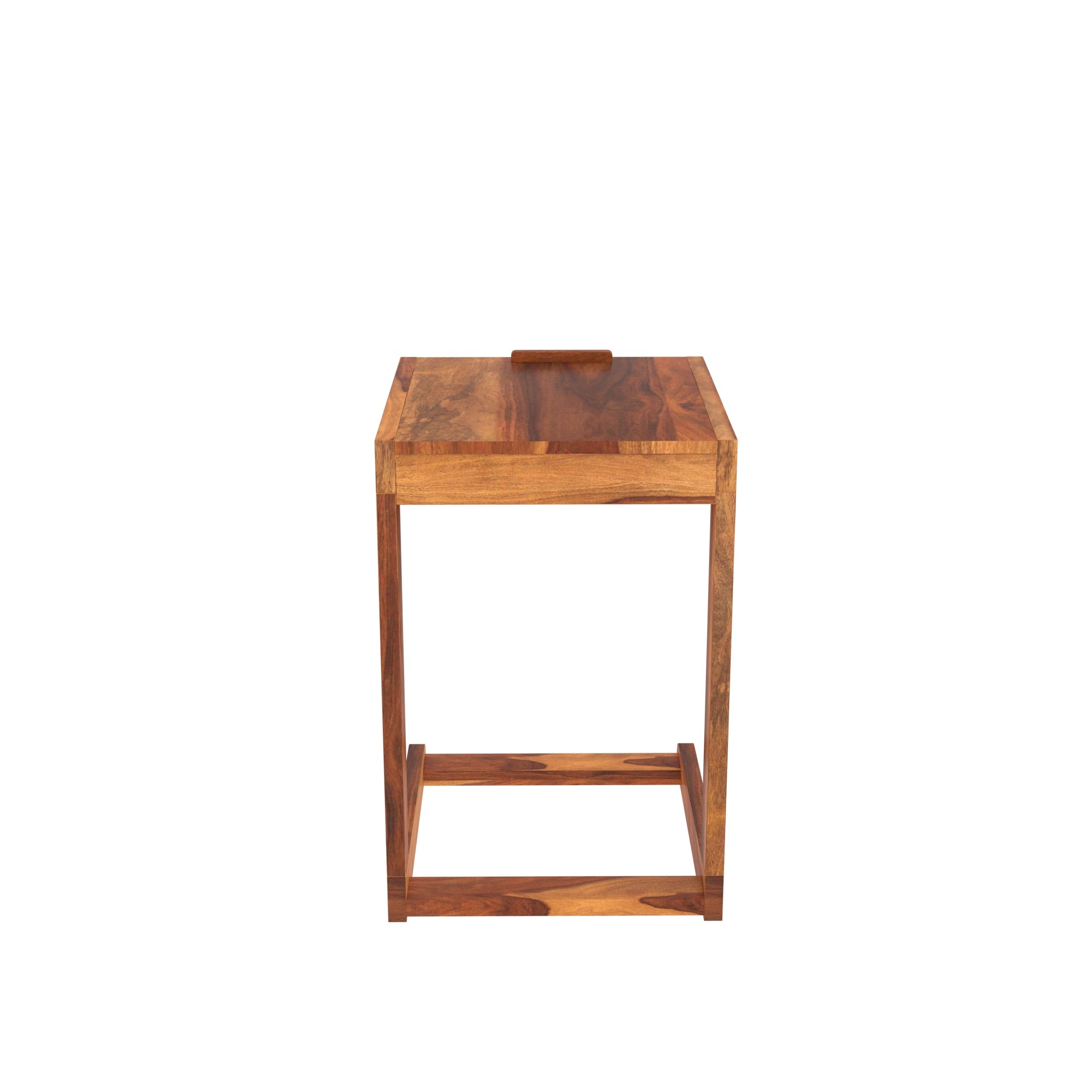 Antique Vintage Natural Finish Wooden Handmade C Table C Table