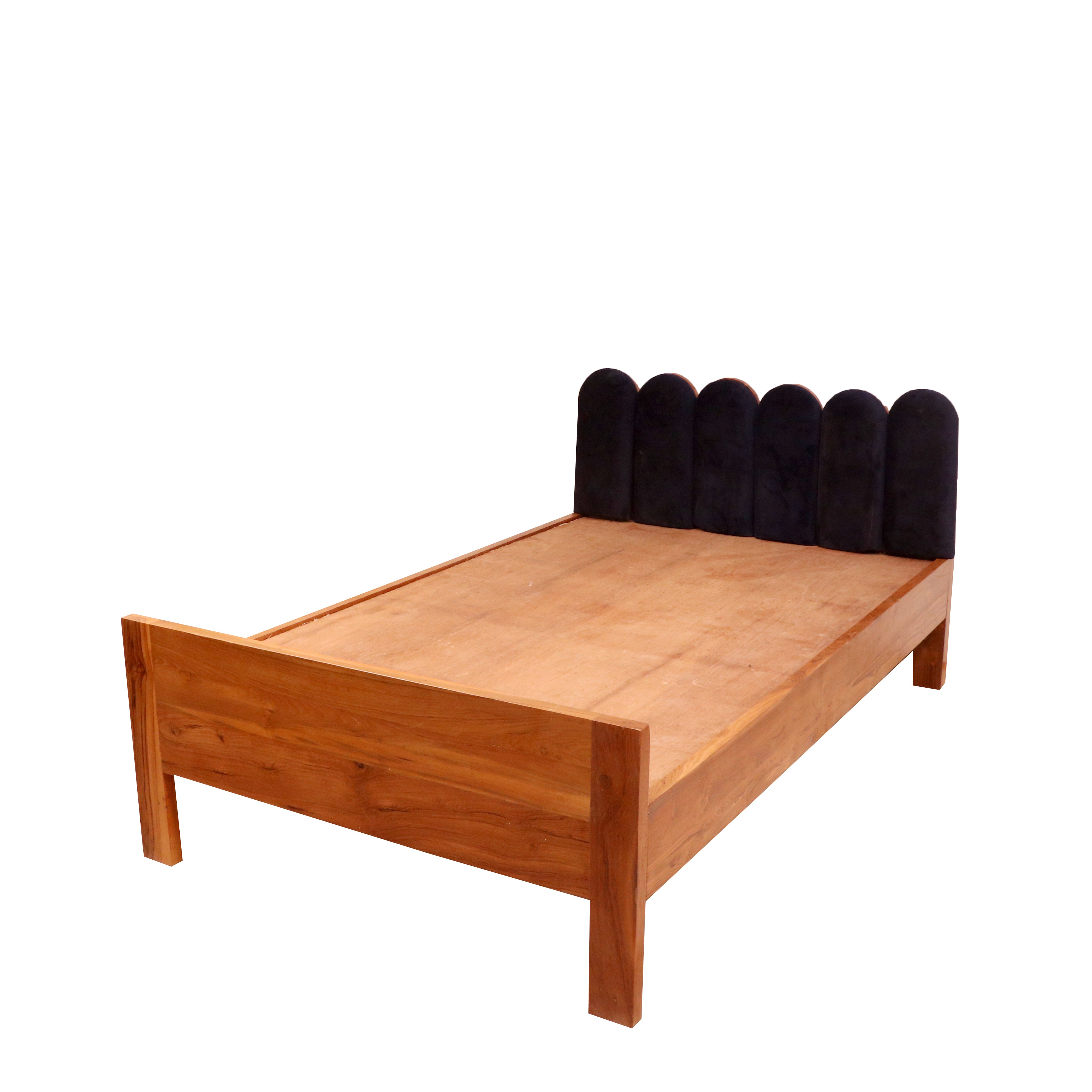 Auspicial Antique Back Handmade Vintage Wooden Bed for Home Bed