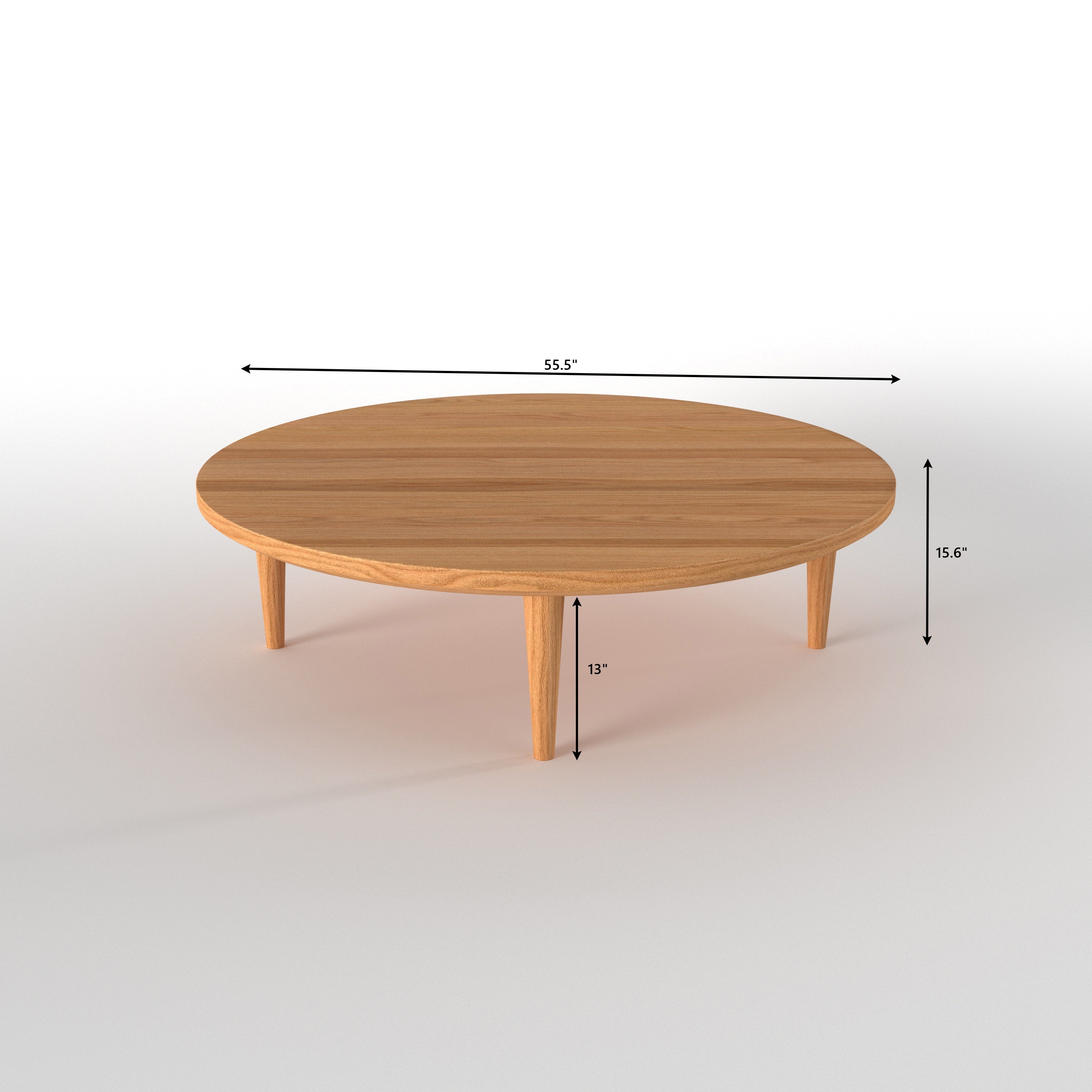 Low Profile Oval Dining Table with Tapered Legs