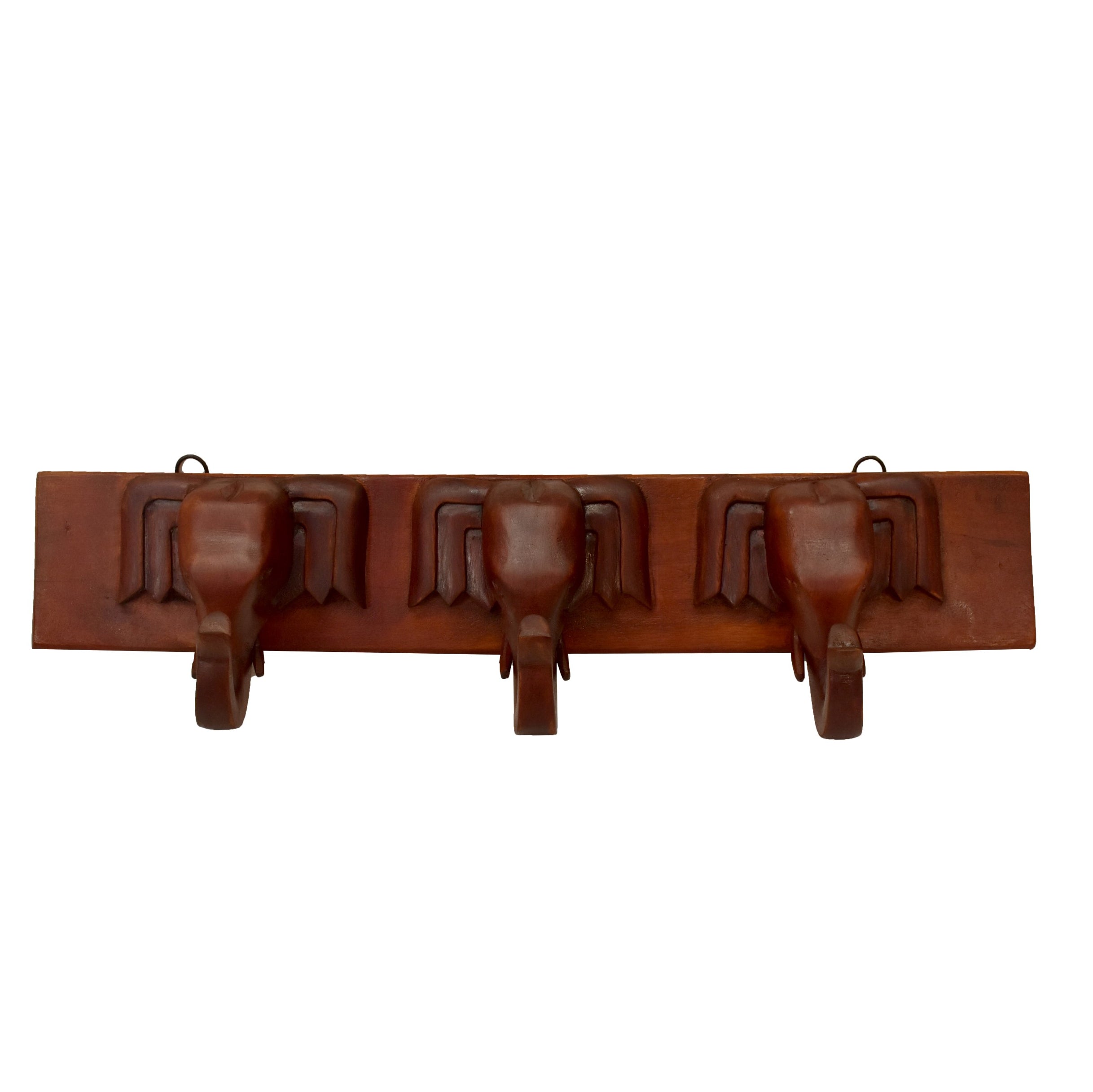 Solid Wood 3 Elephant Hook Hook