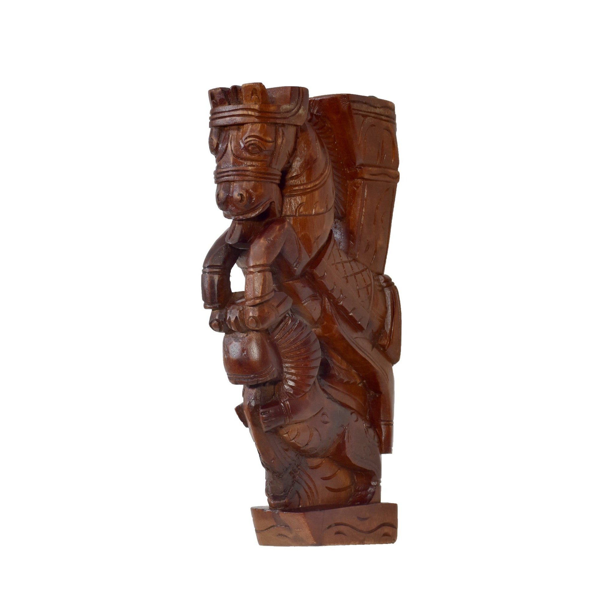 Wooden 1ft horse and Yali Door Bracket Door Bracket