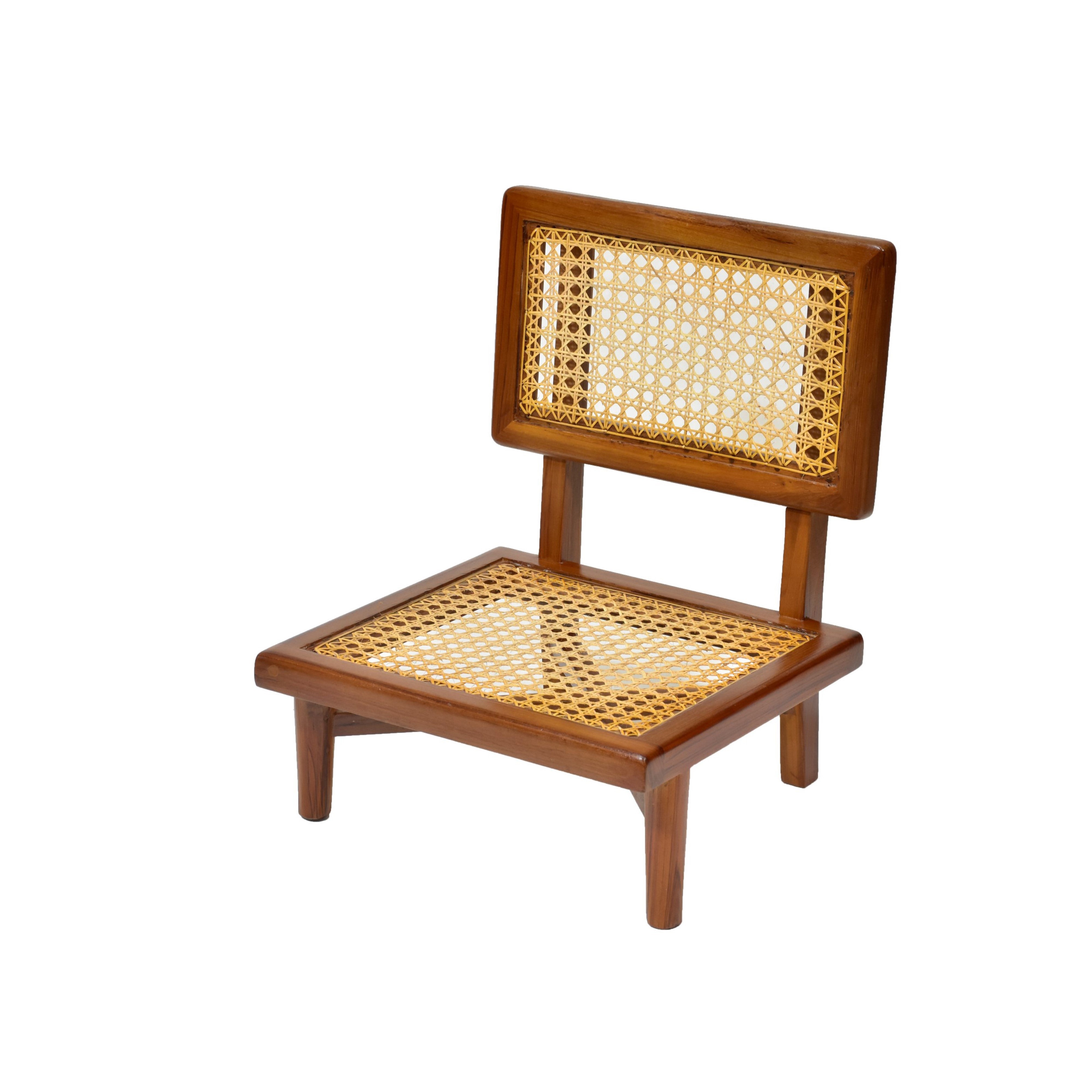 (Set of 2) Low Height Cane Dining Chair Dining Chair