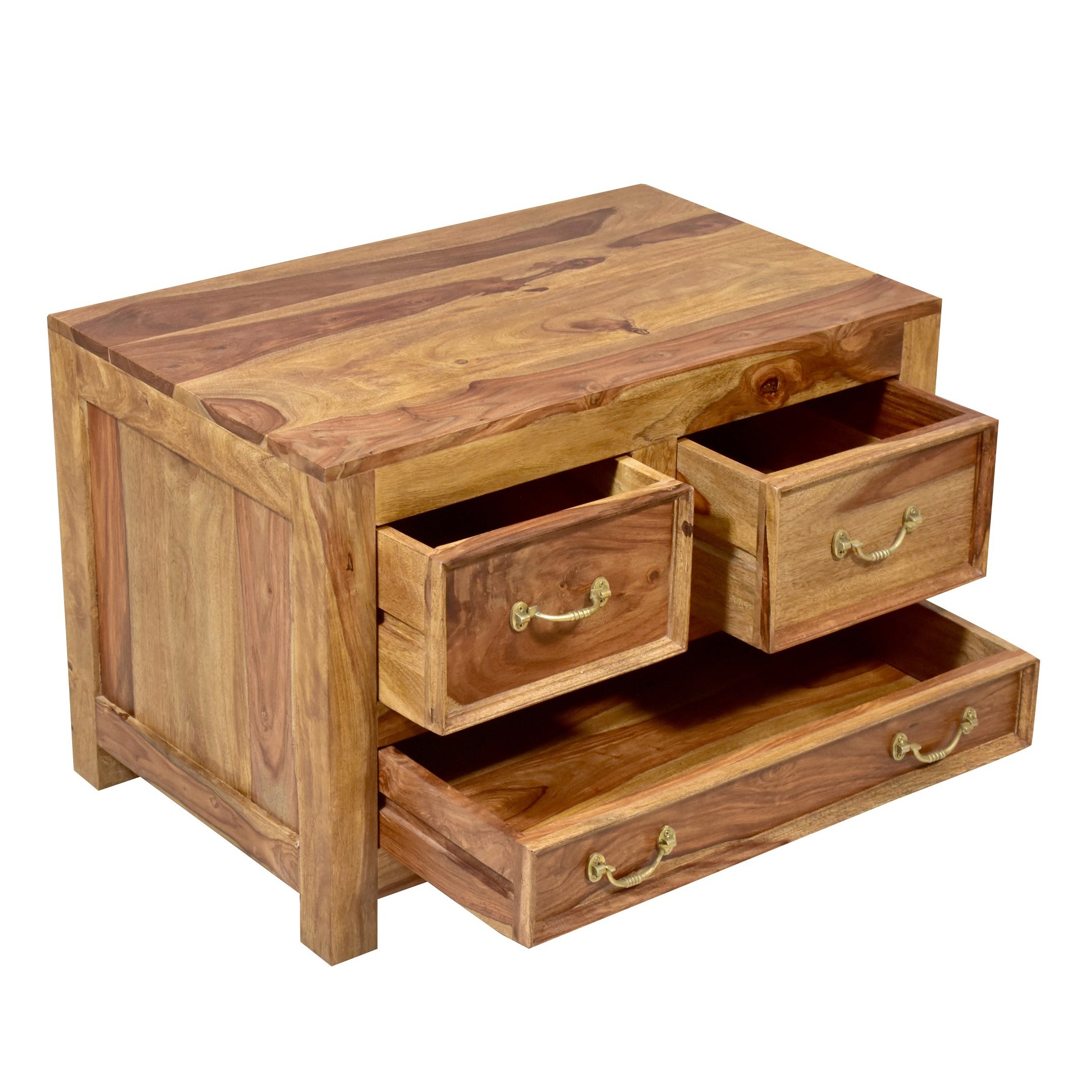 3-Drawer Solid Sheesham wood Chest Drawer's Chest