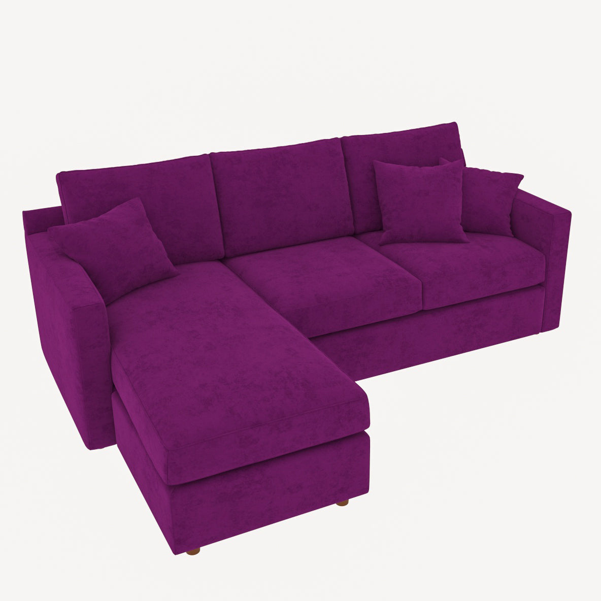 Premium Purple Coloured with Premium Comfort L Shaped 4 Seater Sofa Set for Home Sofa