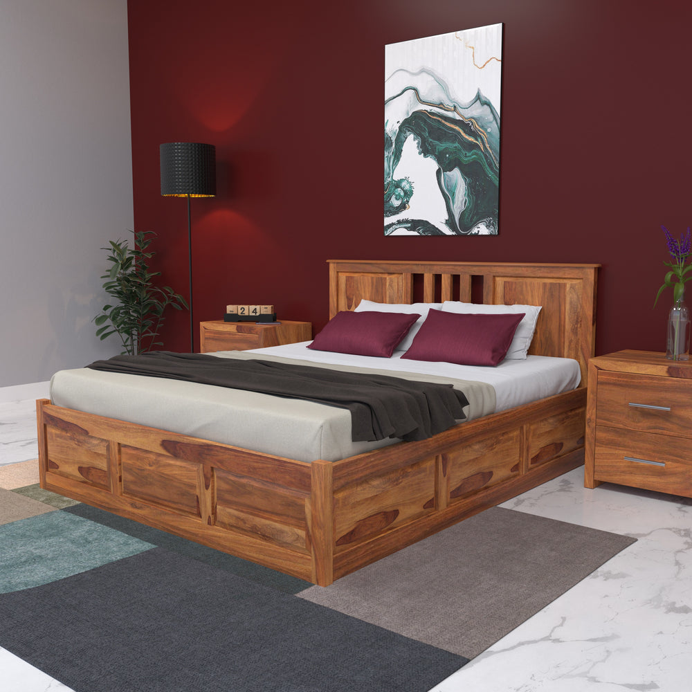 Minimalist Handcrafted Hydraulic Storage Bed