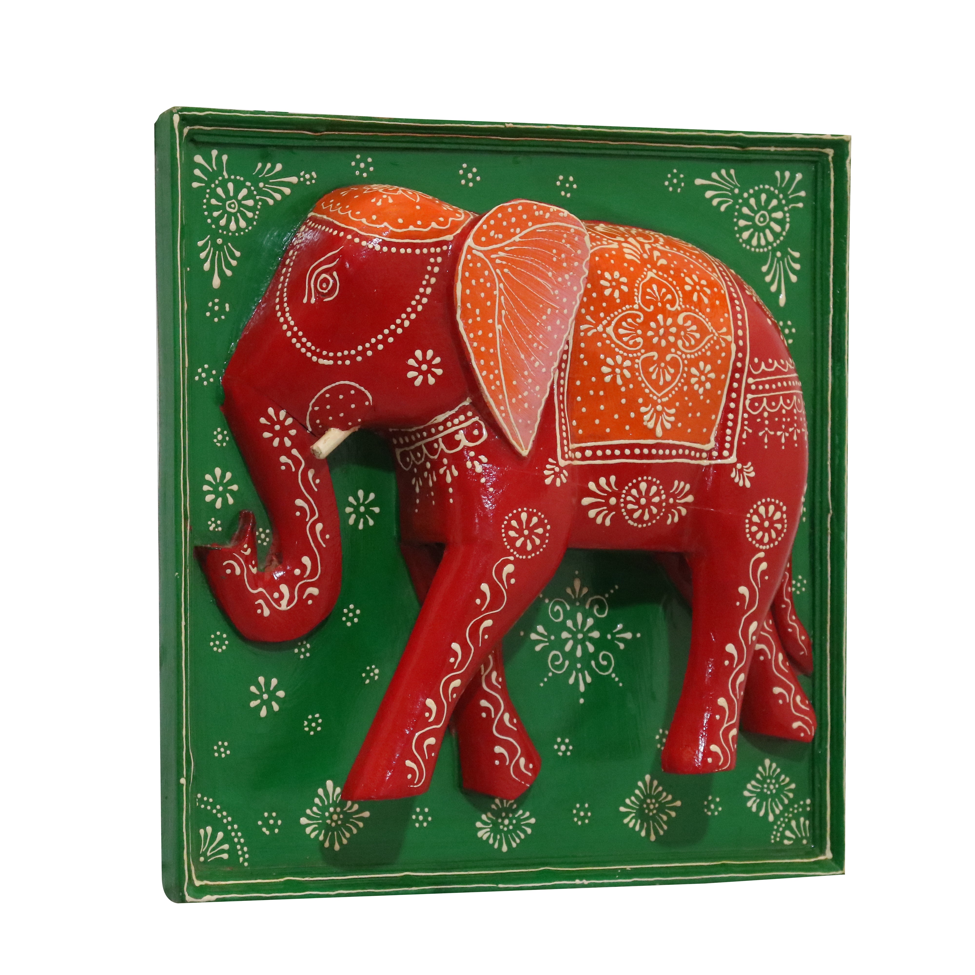 Elegant Wooden Elephant Frame Wall Decor