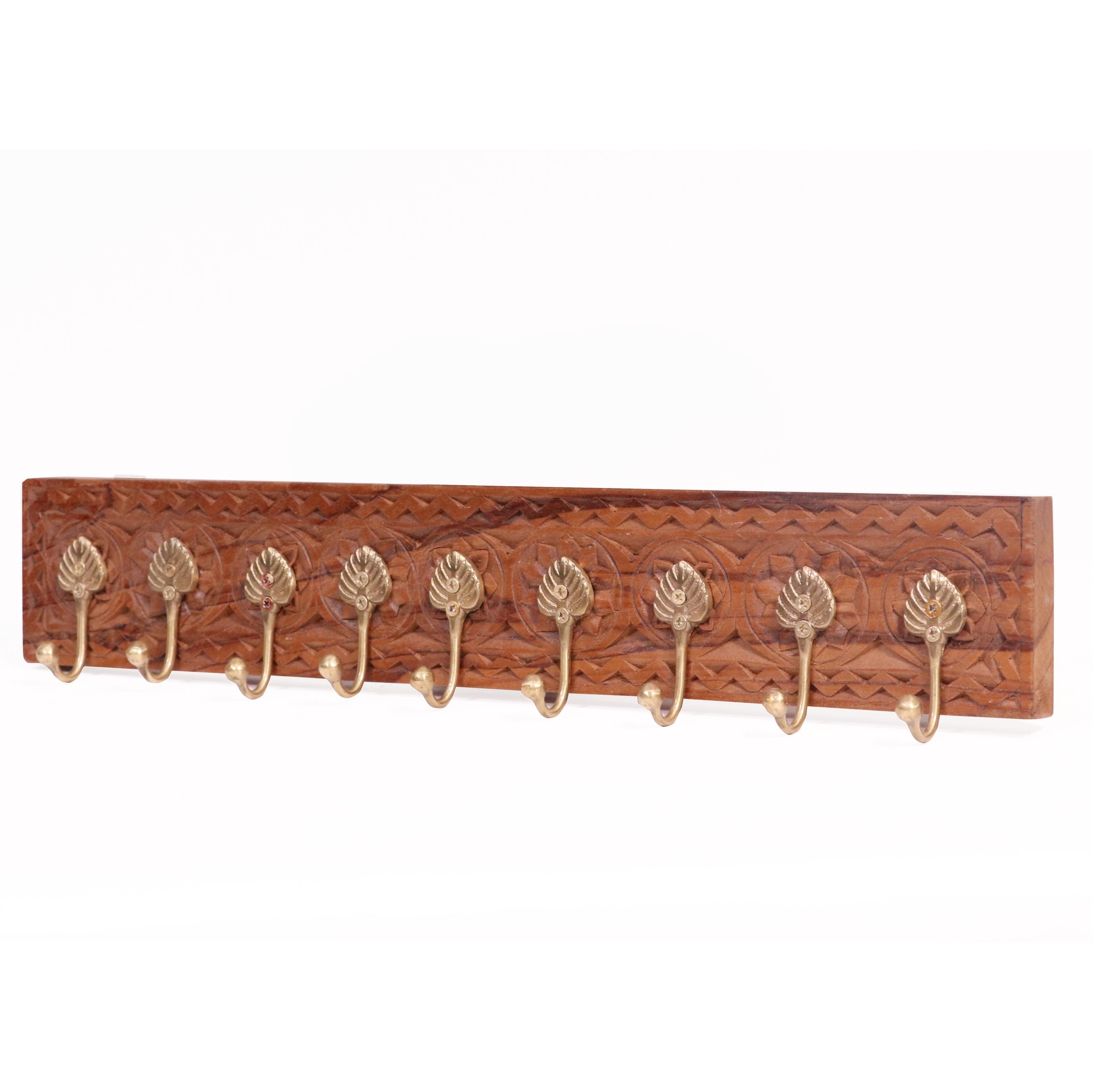 Premium carved 9 brass fitted hook Hook