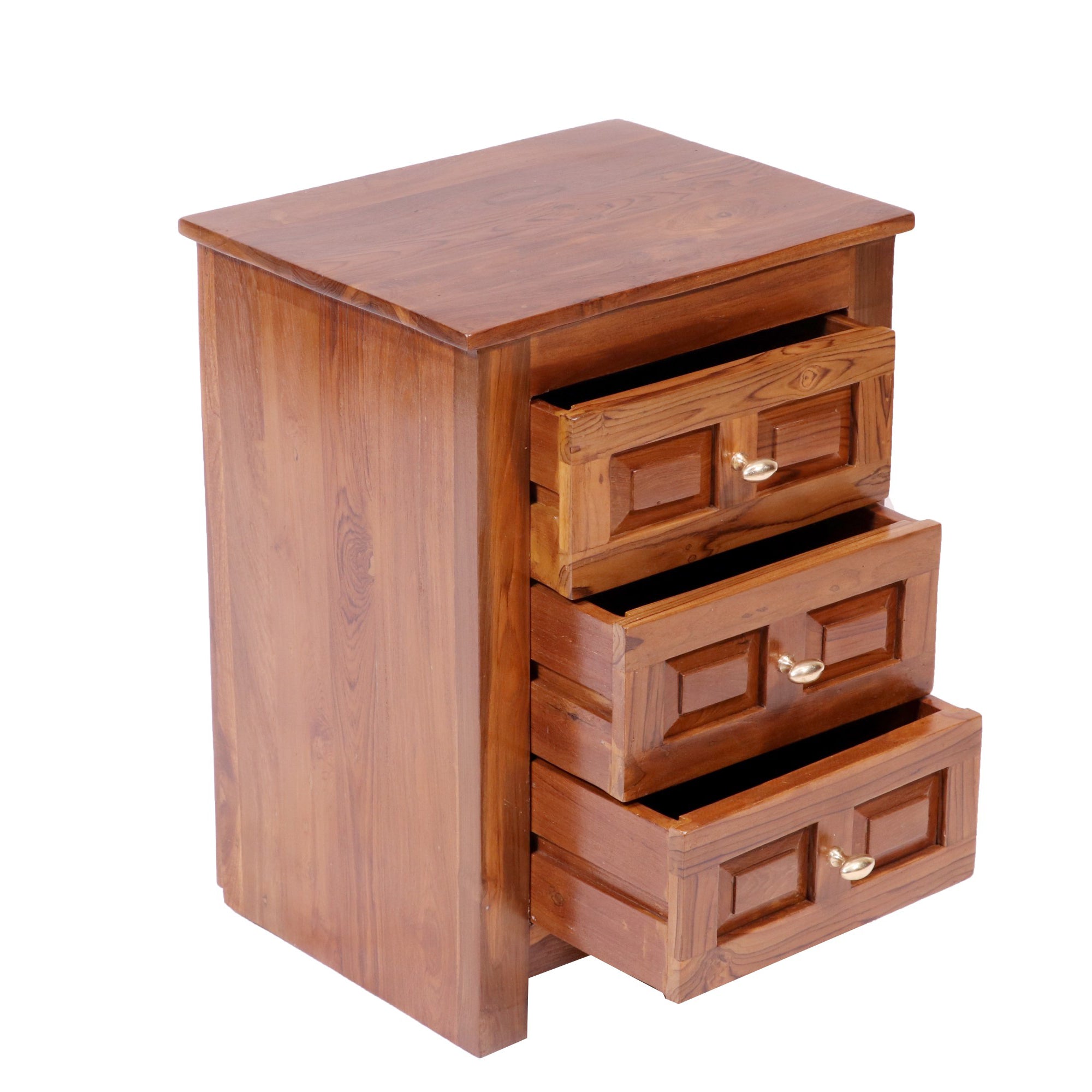 Classical Brick Style Multi-Drawer Wooden Handmade Bedside Bedside