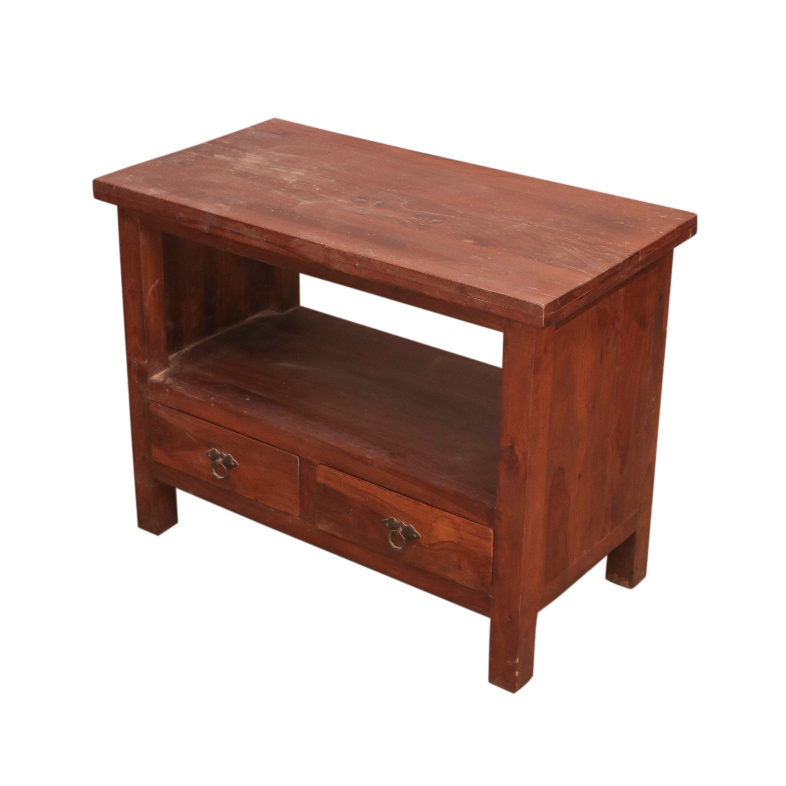 Antique Southern Double Drawer Wooden Vintage Bedside Bedside