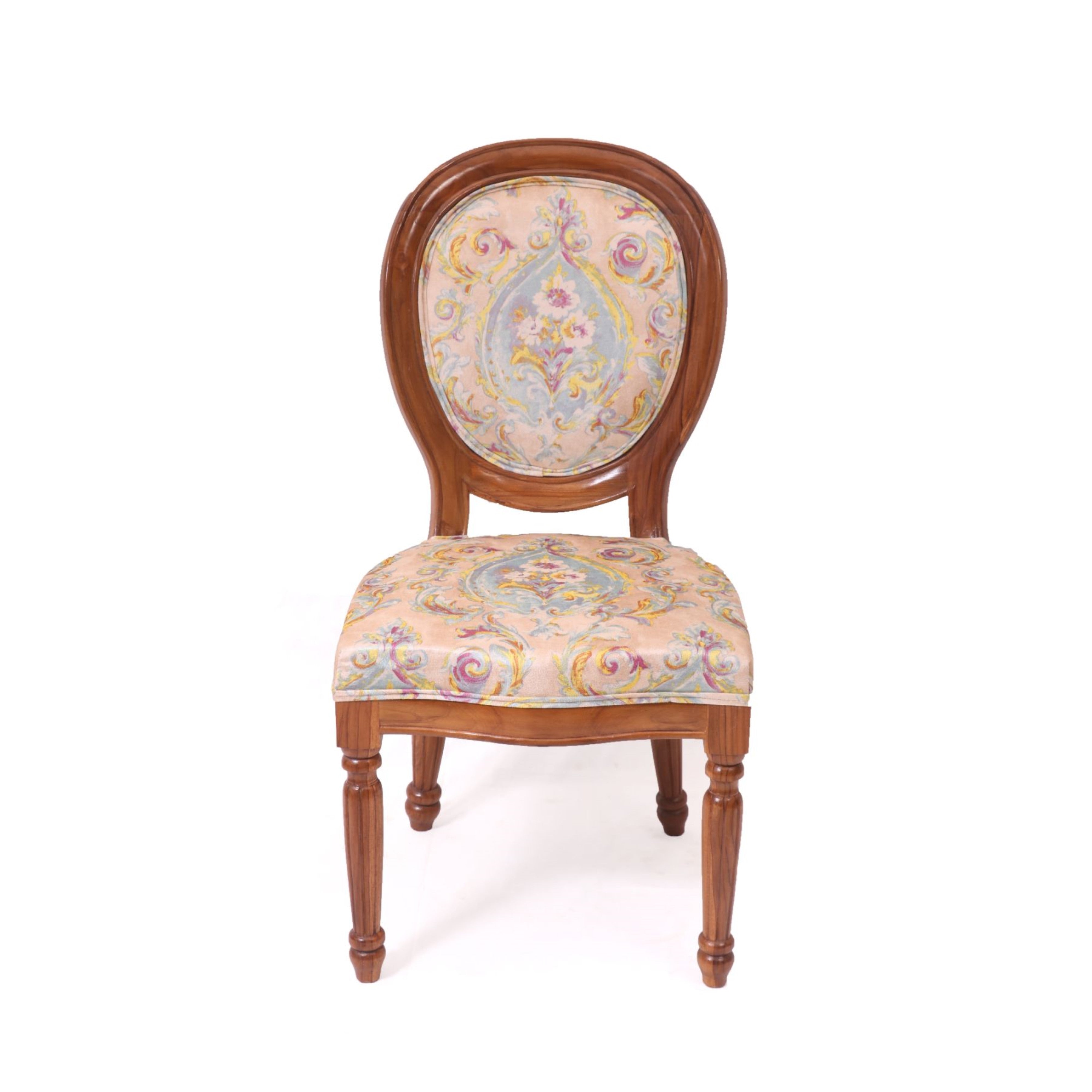 (Set of 2) Teak Floral Delight Dining Chair Dining Chair