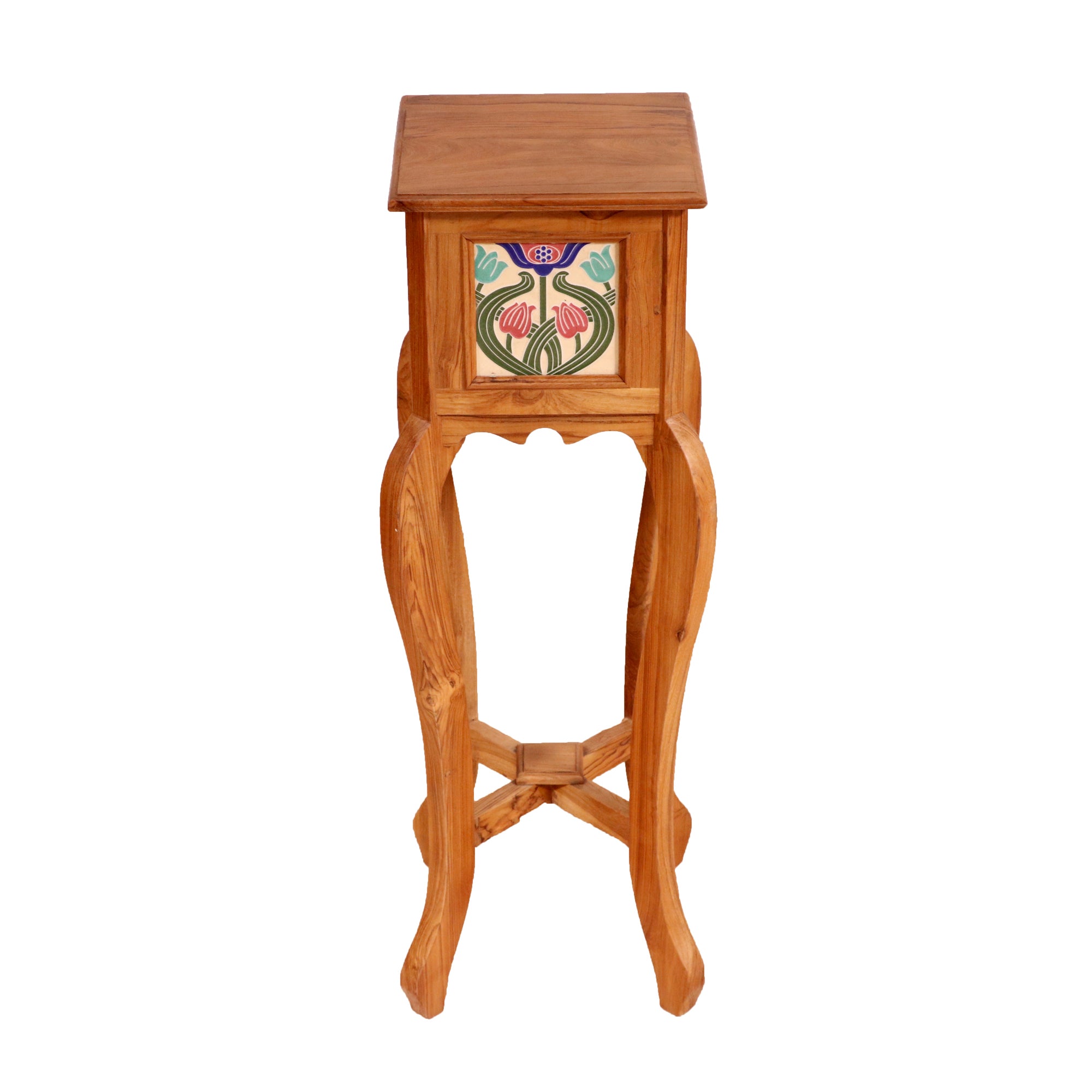 Curved Leg Tiled End Table End Table