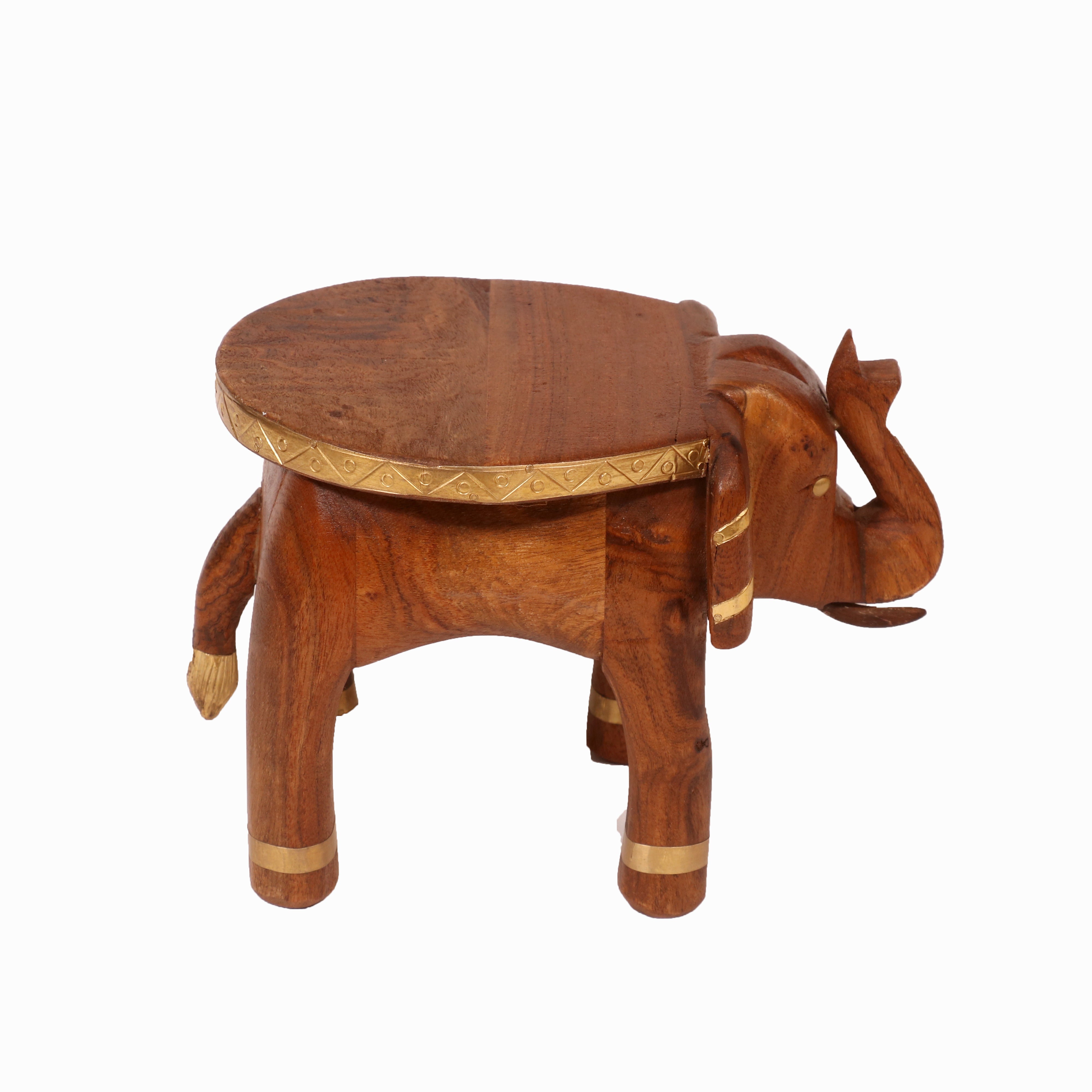 Royal Majestic Brass fitted Wooden Elephant Animal Figurine