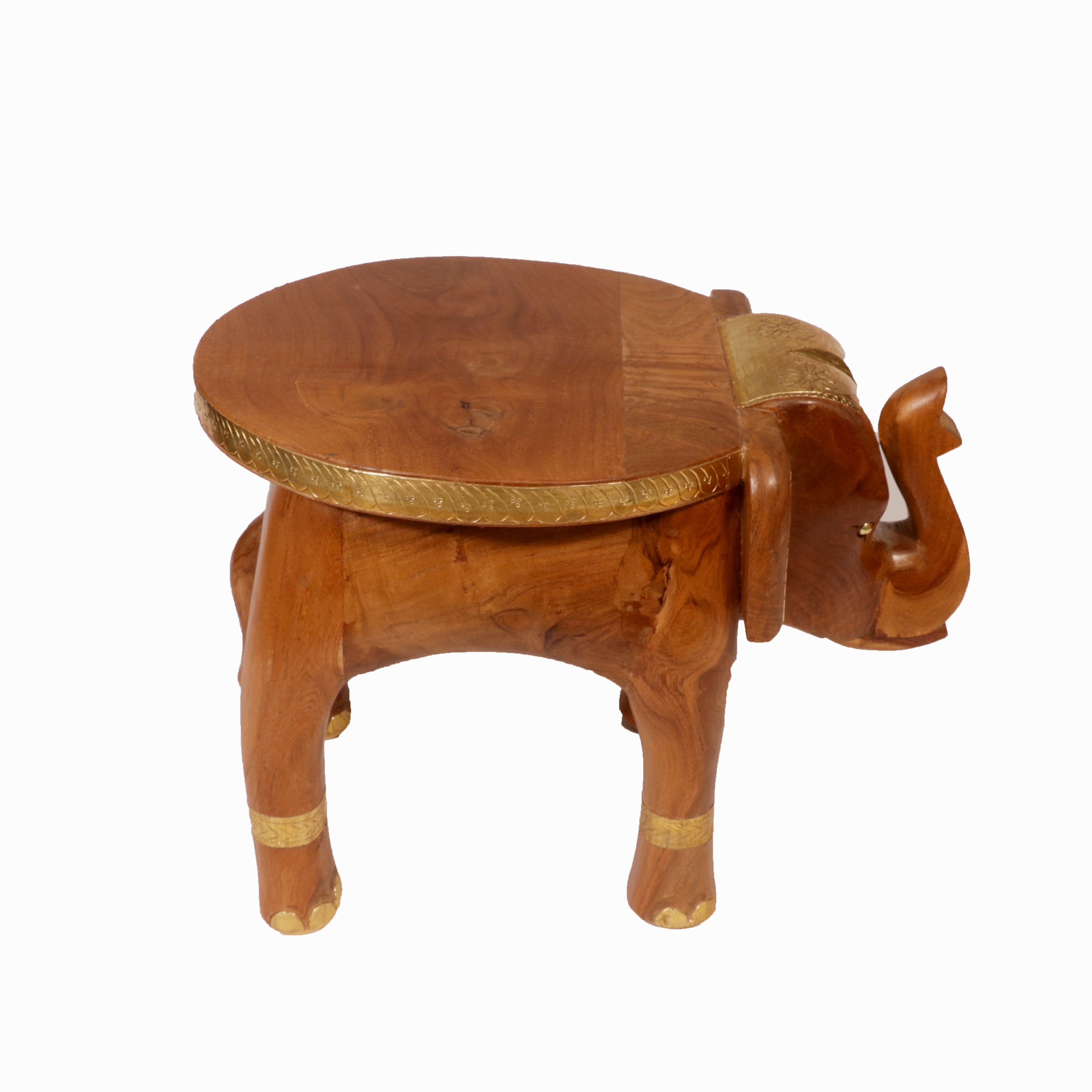 Royal Majestic Brass fitted Wooden Elephant Animal Figurine