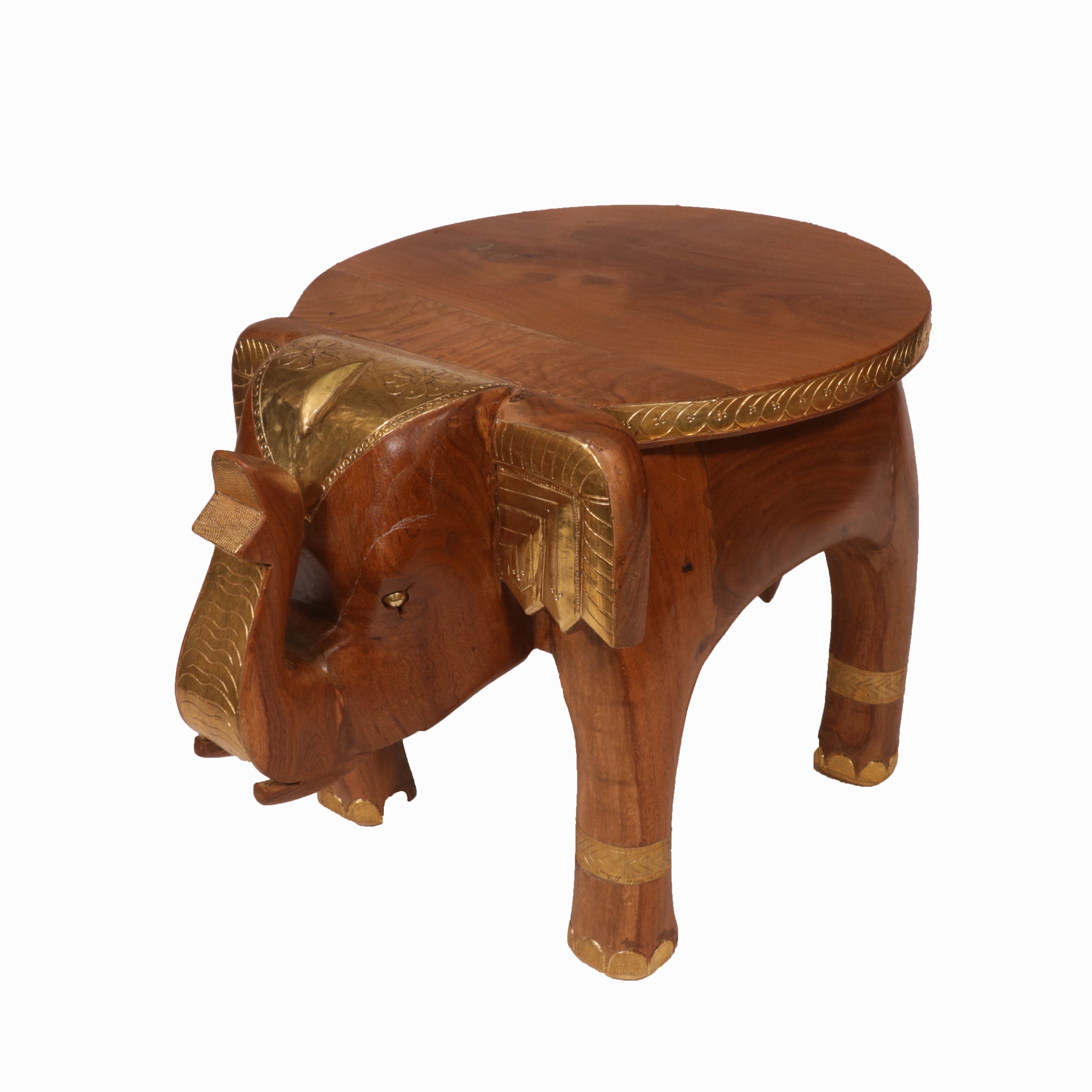 Royal Majestic Brass fitted Wooden Elephant Animal Figurine