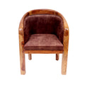 Southern Sheesham Wood Comfy Upholstered Chair Arm Chair