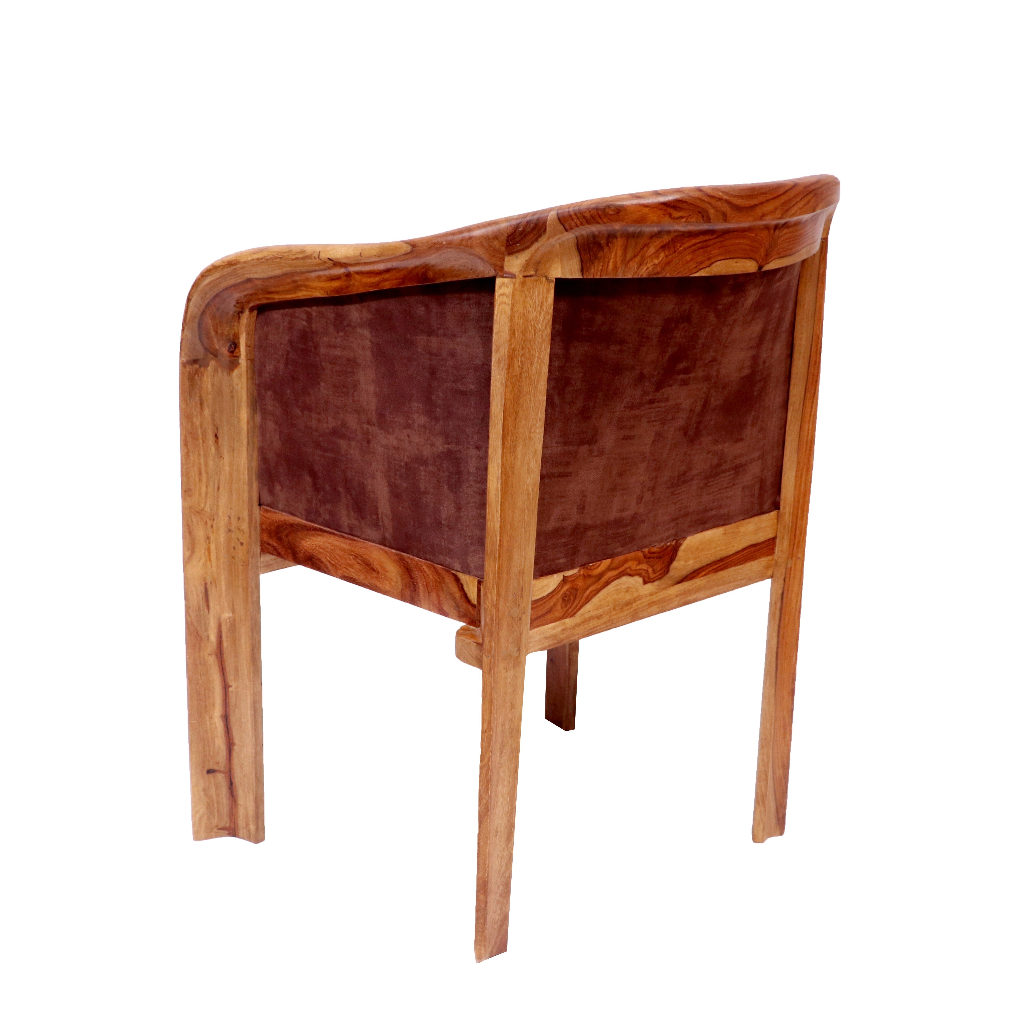 Southern Sheesham Wood Comfy Upholstered Chair Arm Chair
