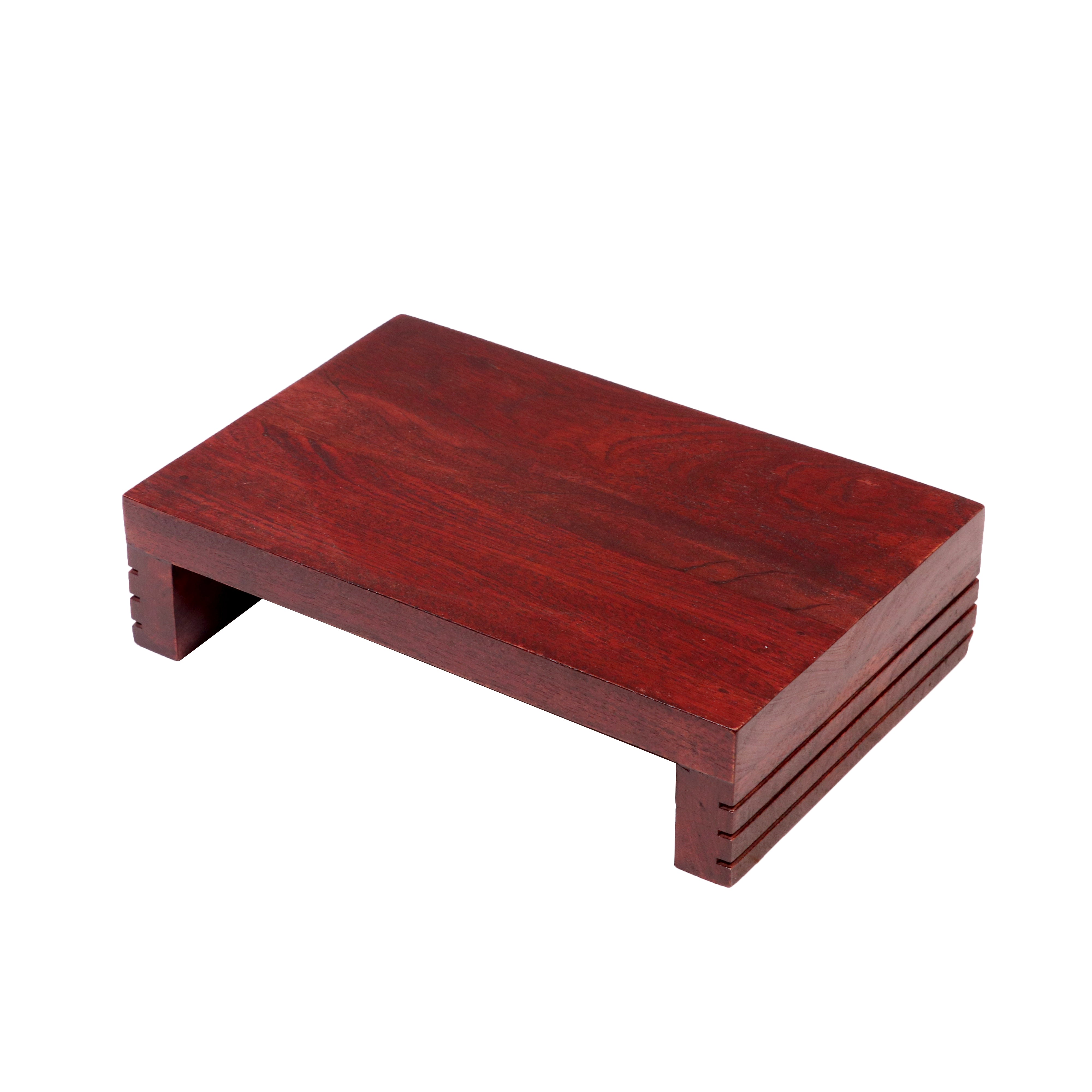 Ridged Sides Wooden Bajot (Mahogany Touch) Bajot