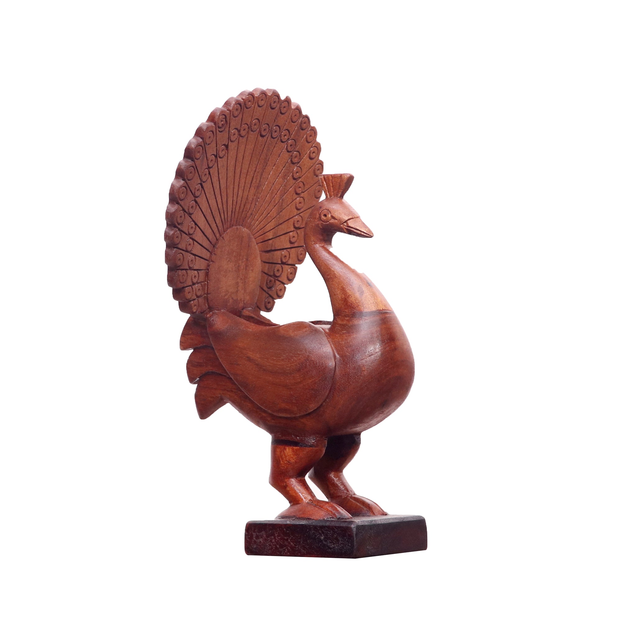 Rajshahi solid wood peacock Animal Figurine