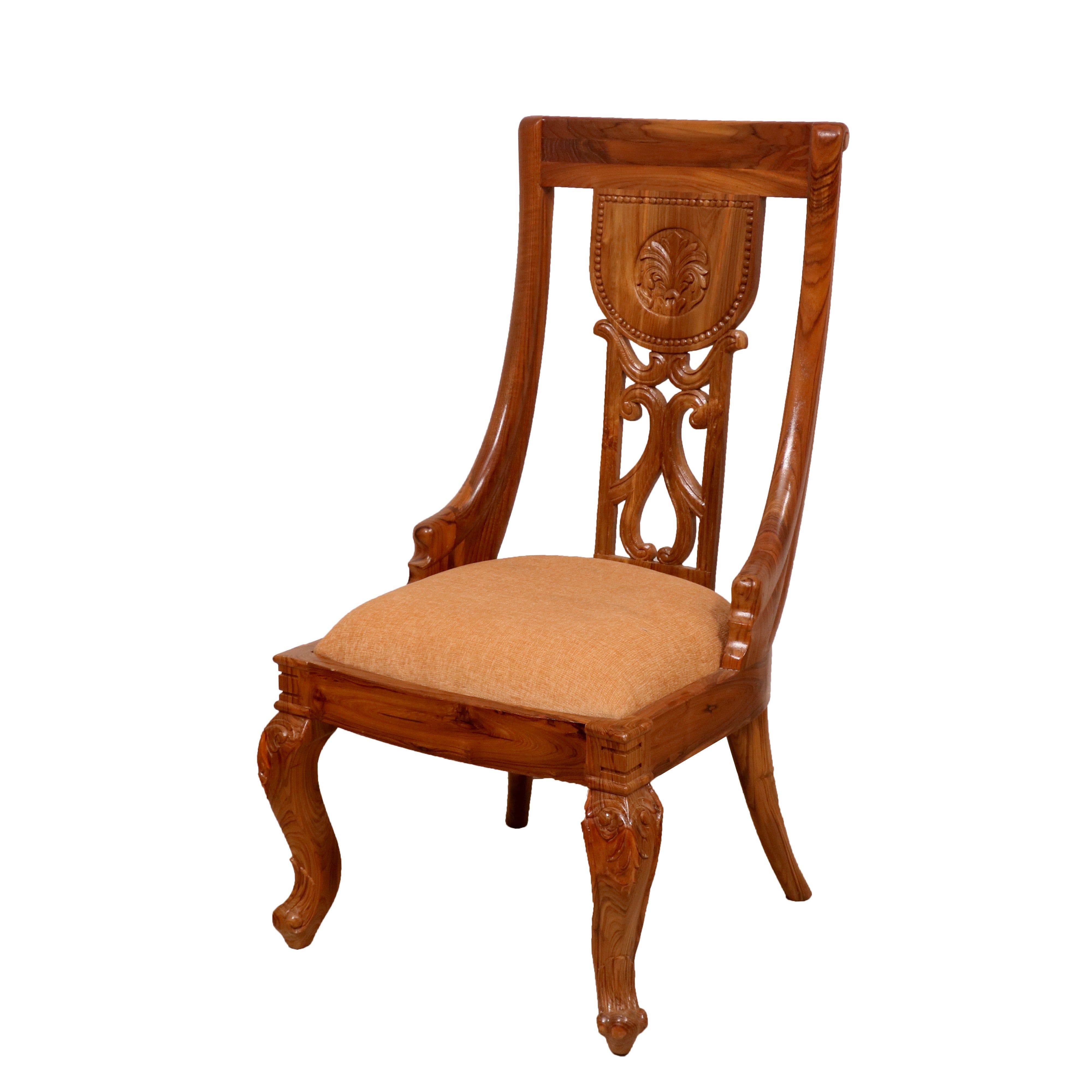 (Set of 2) Regal Carved Wooden Chair Dining Chair