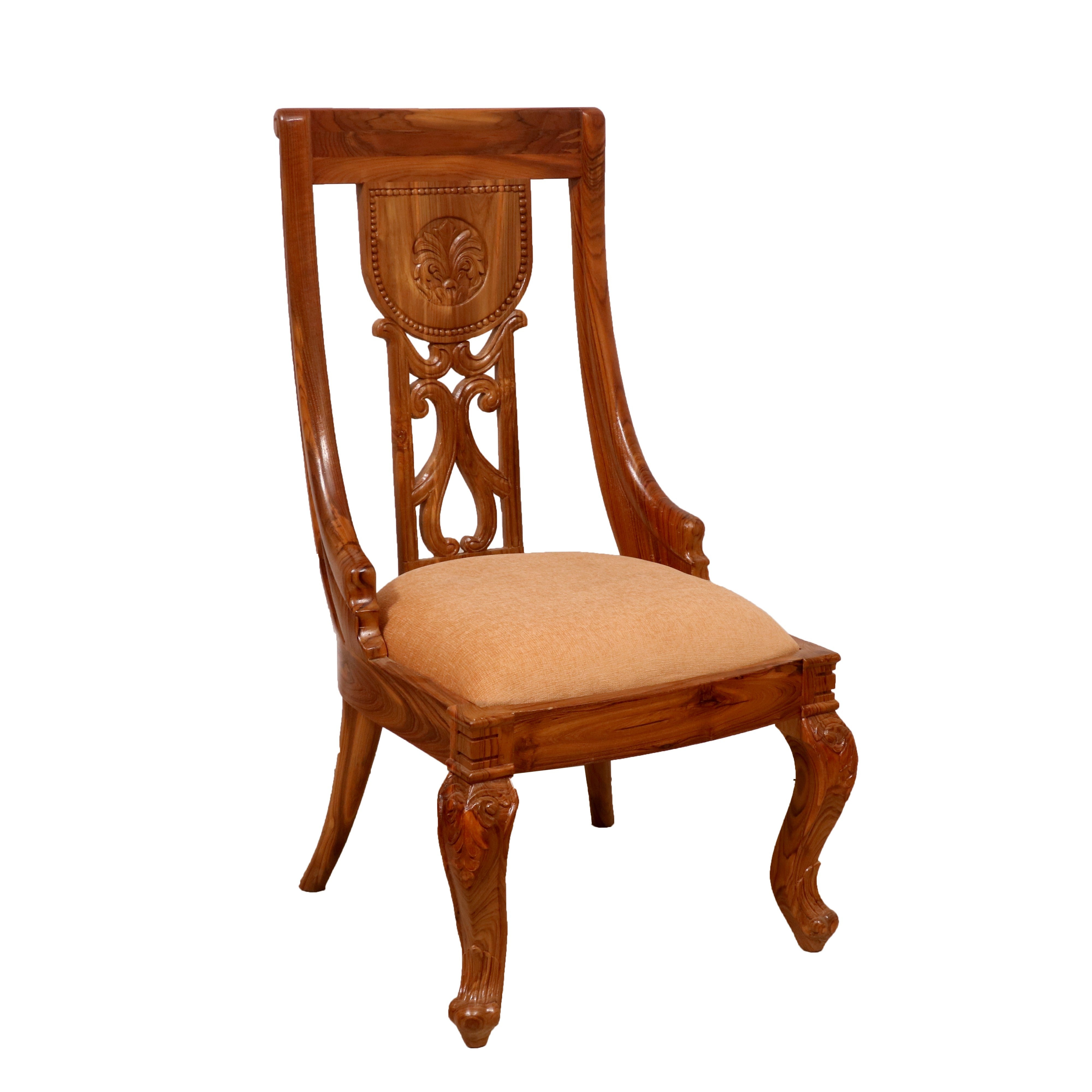 (Set of 2) Regal Carved Wooden Chair Dining Chair