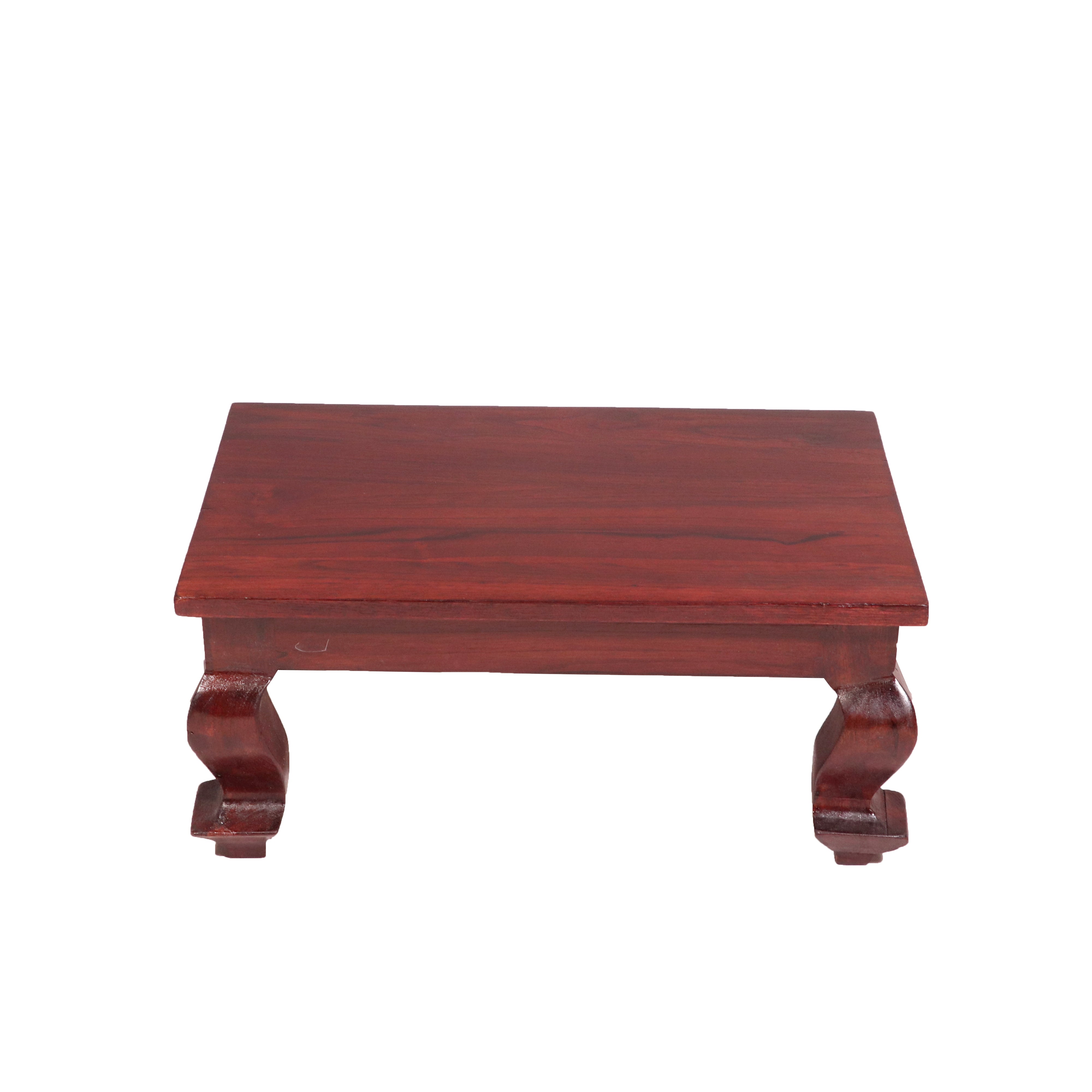 Curvey Leg teak Wood Bajot (Mahogany Touch) Bajot