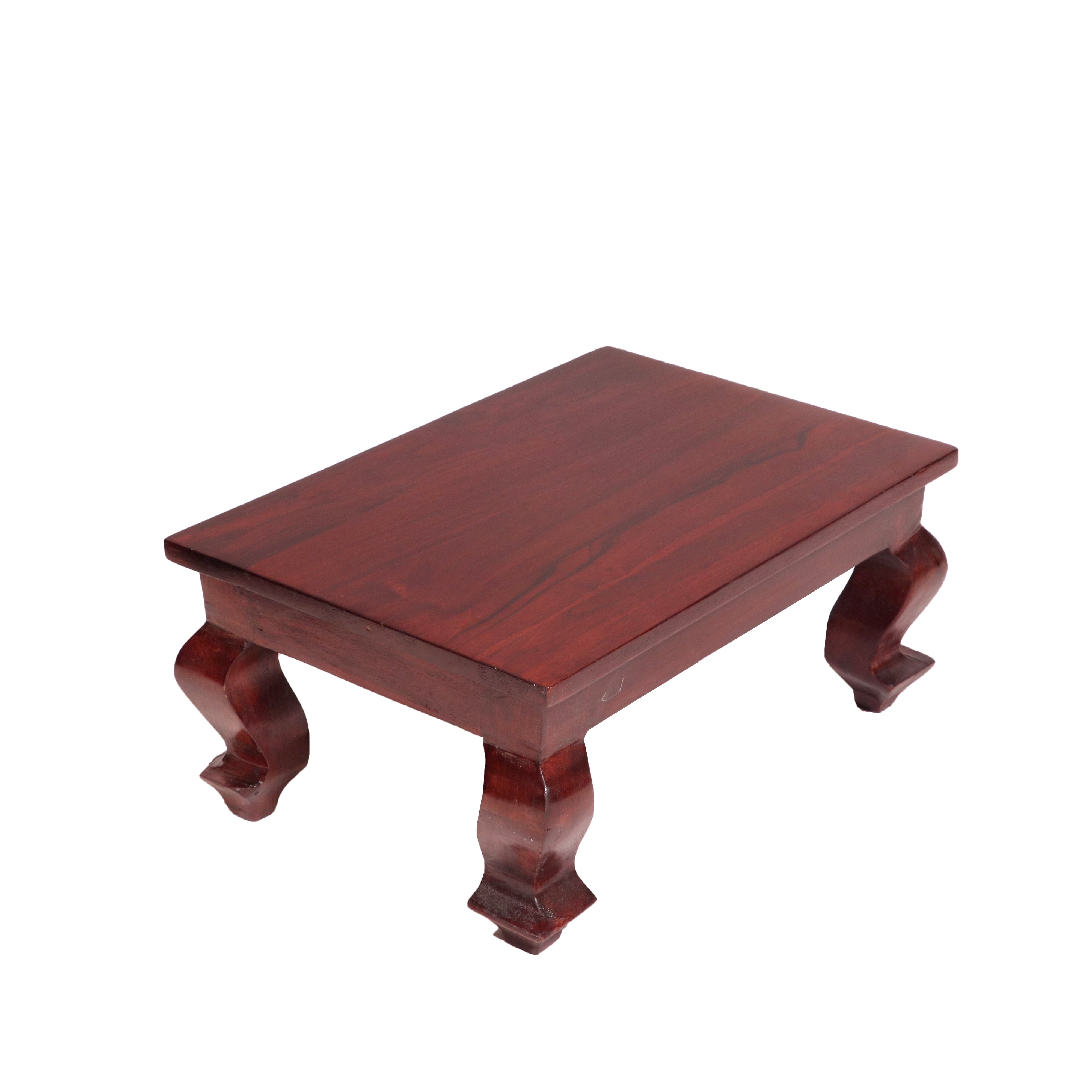 Curvey Leg teak Wood Bajot (Mahogany Touch) Bajot