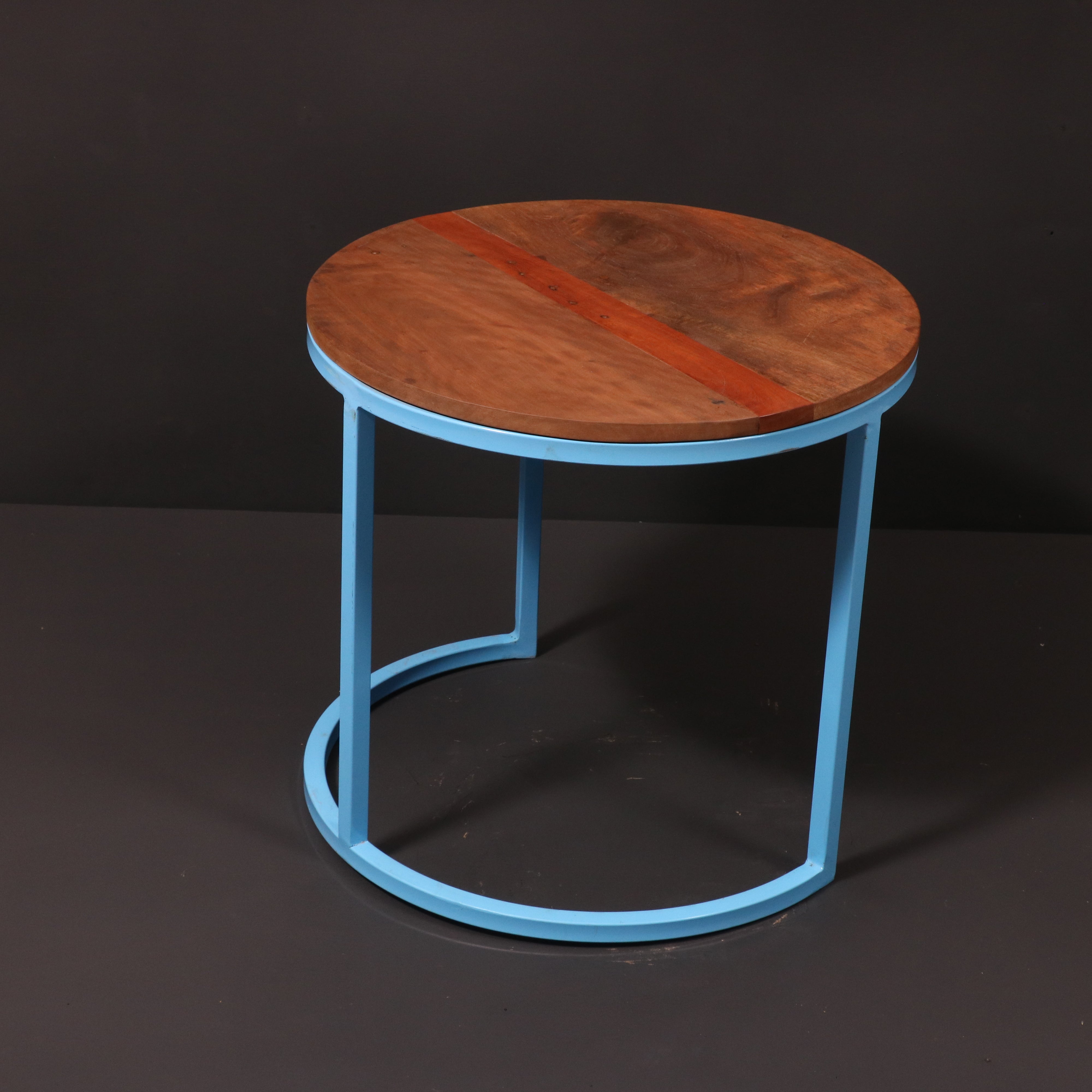 (Set of 3) Metallic Table Stand Stool