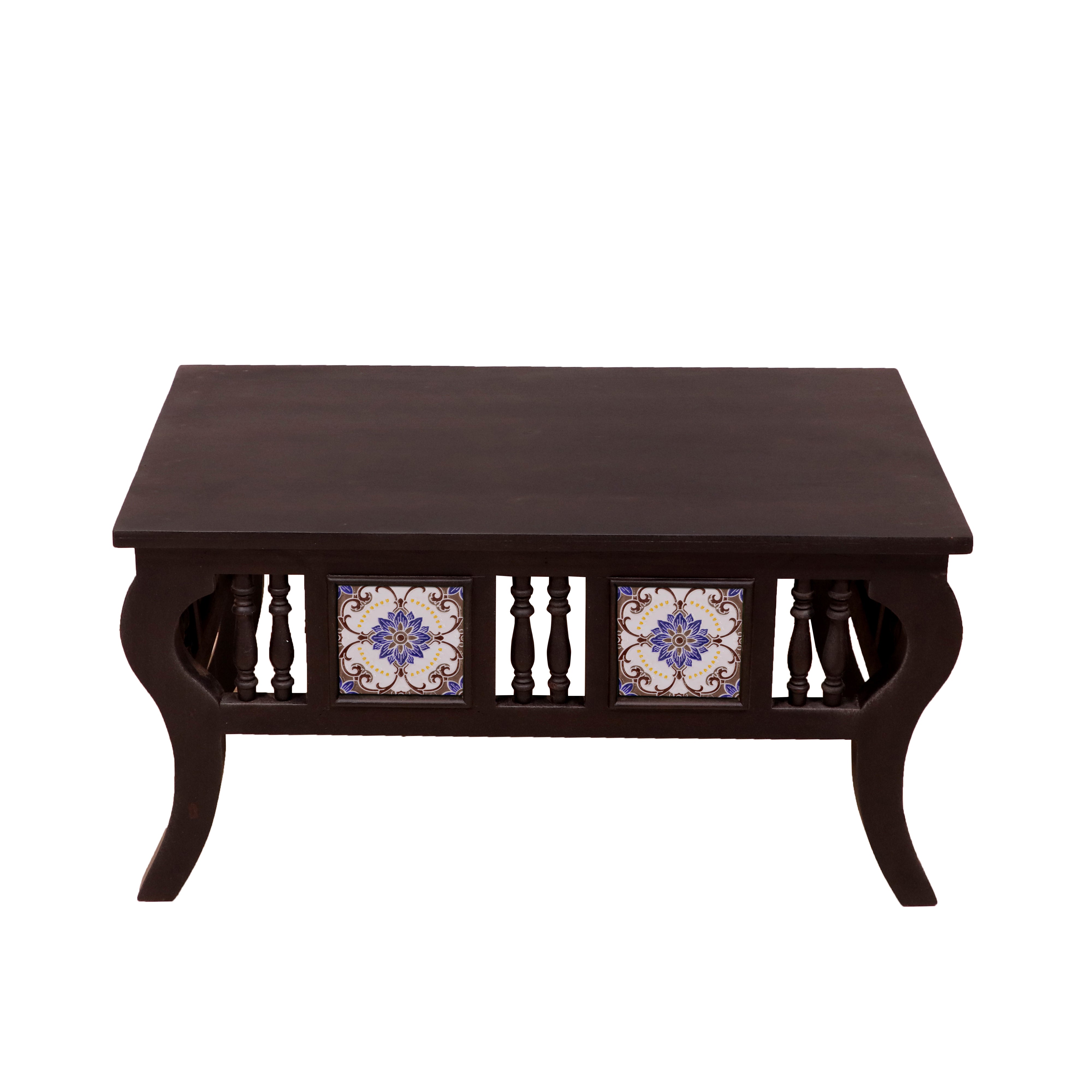 Boubon Black Touch Tiled Handmade Wooden Coffee Table Coffee Table