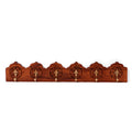 Premium Wooden 6 Brass Hook Hook