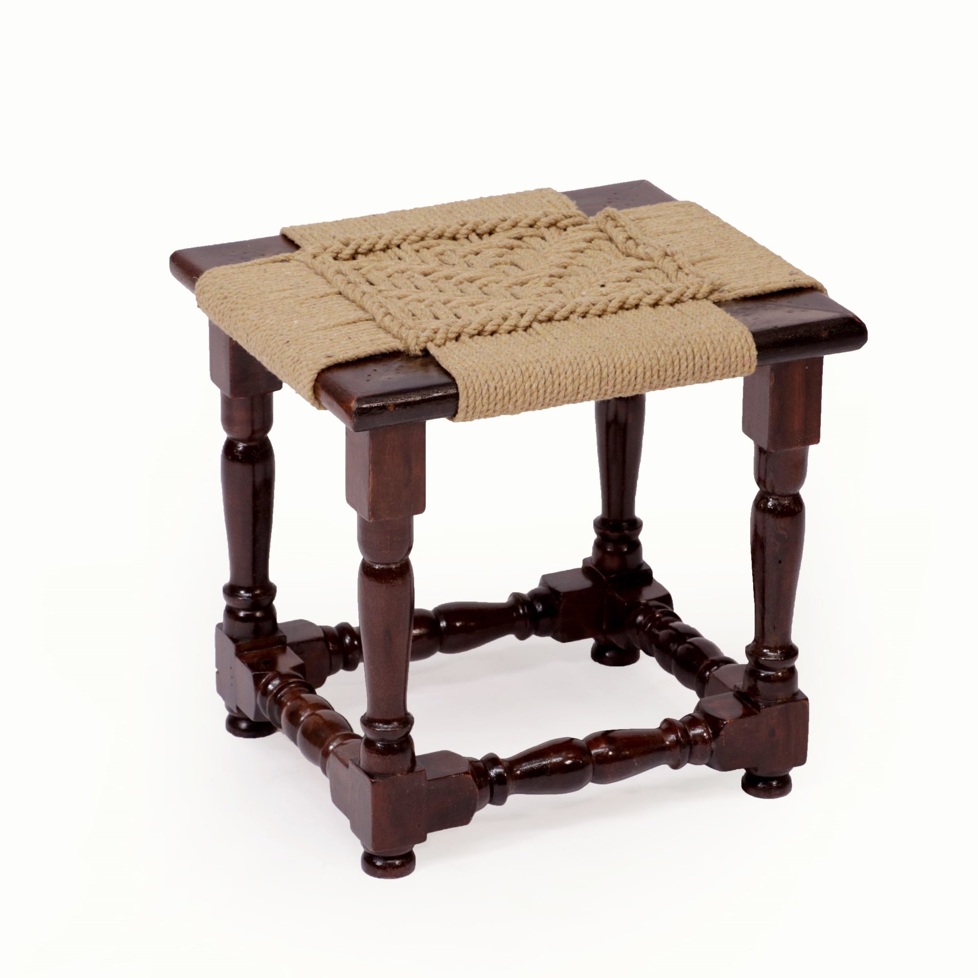 Spiraled Leg woven Stool Stool