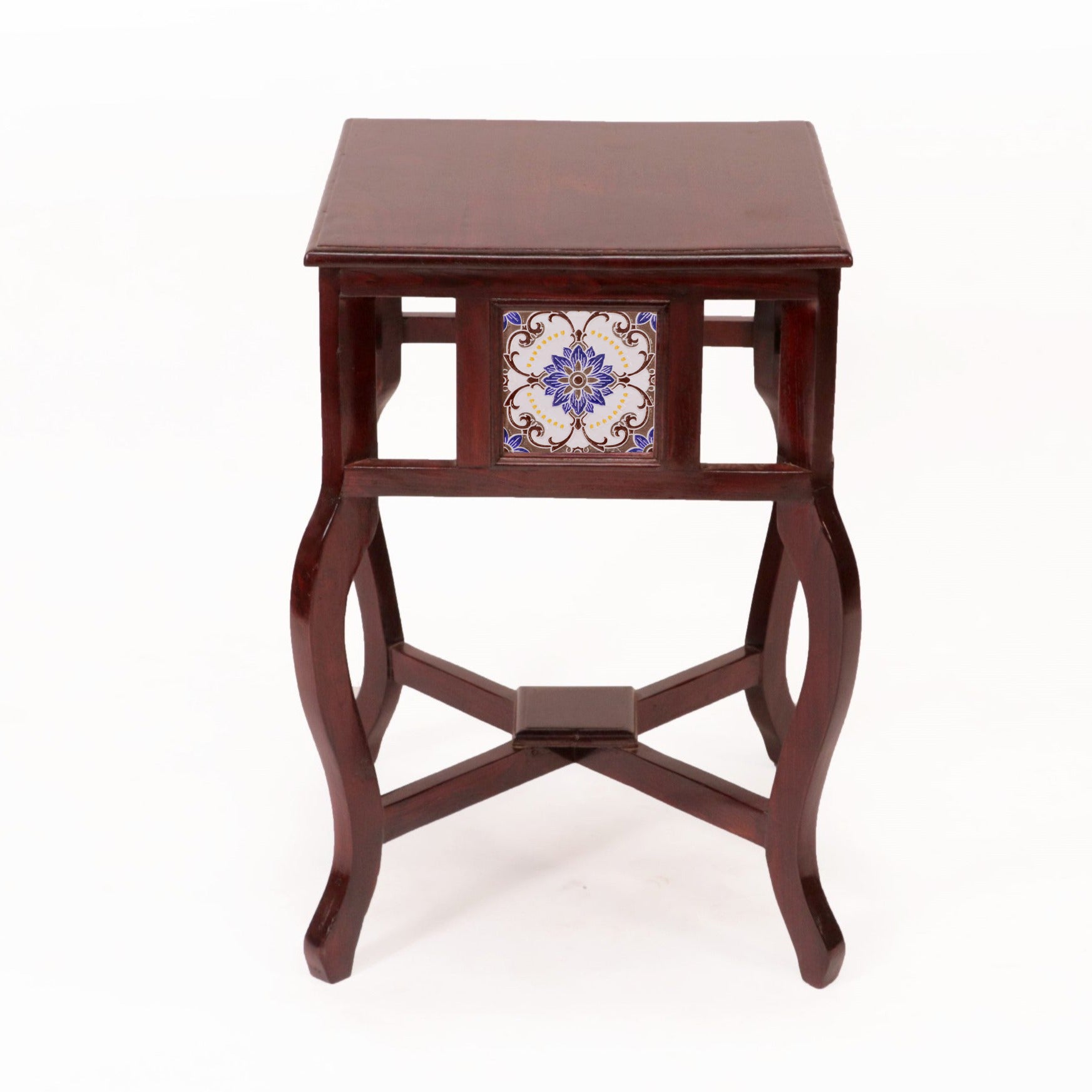 Traditional Classic Tiled End Table End Table