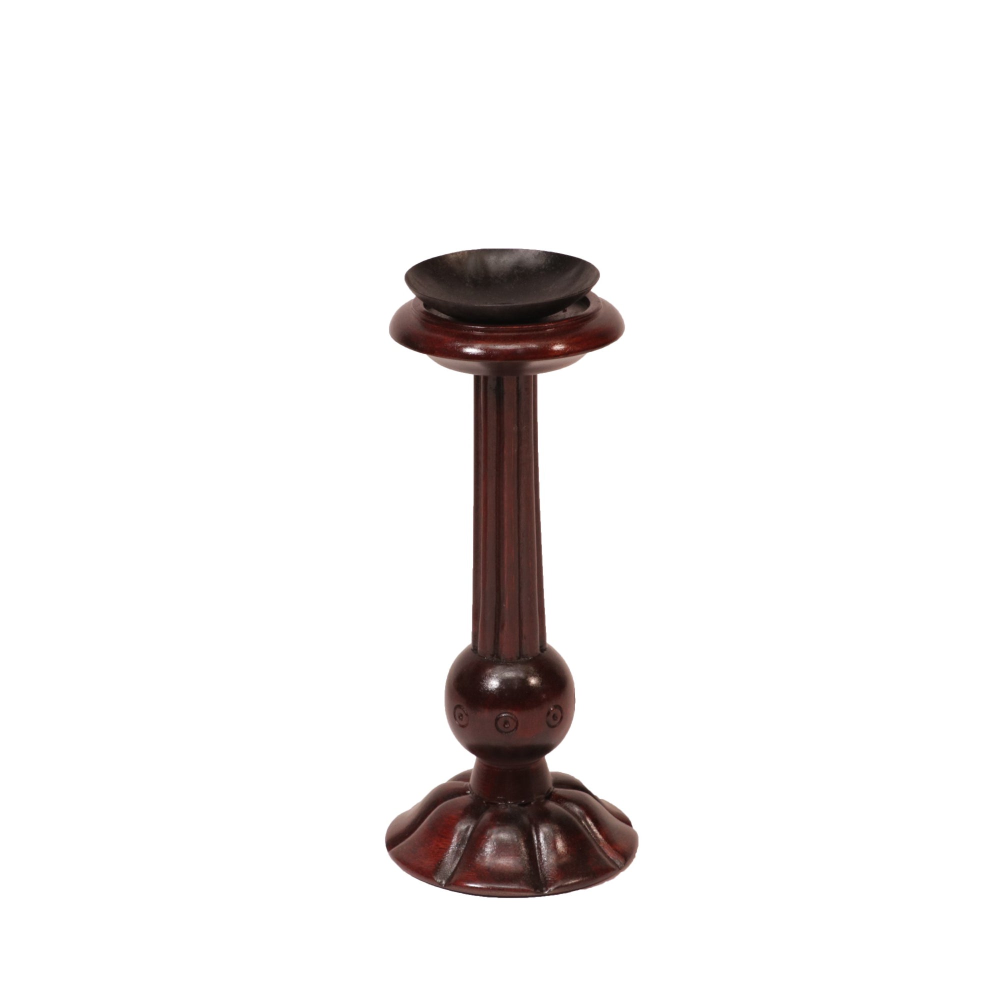 Rolling Base Wooden Candle Stand Candle Holder